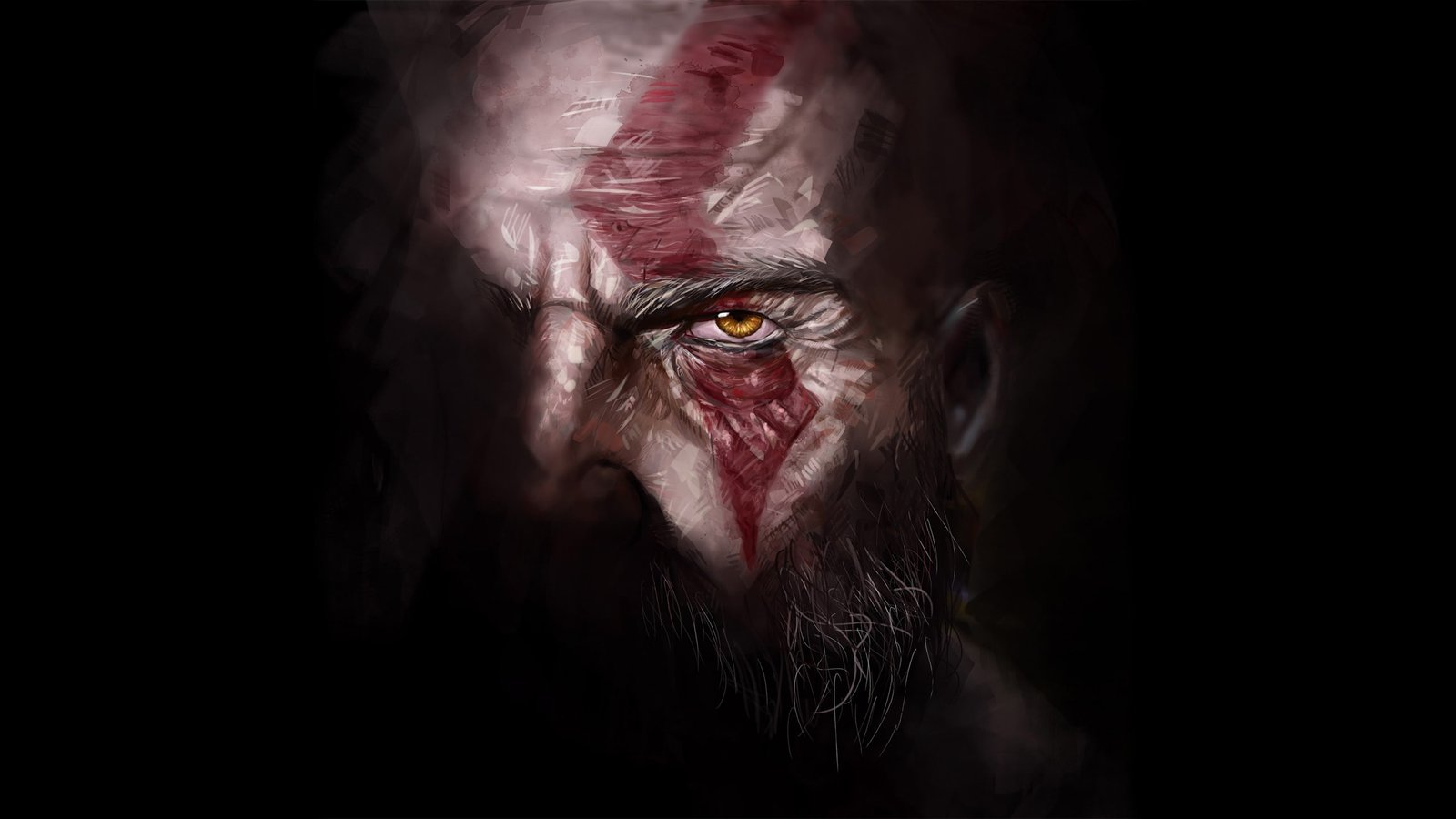 kratos god of war 4 games hd artwork artist digital art 2k