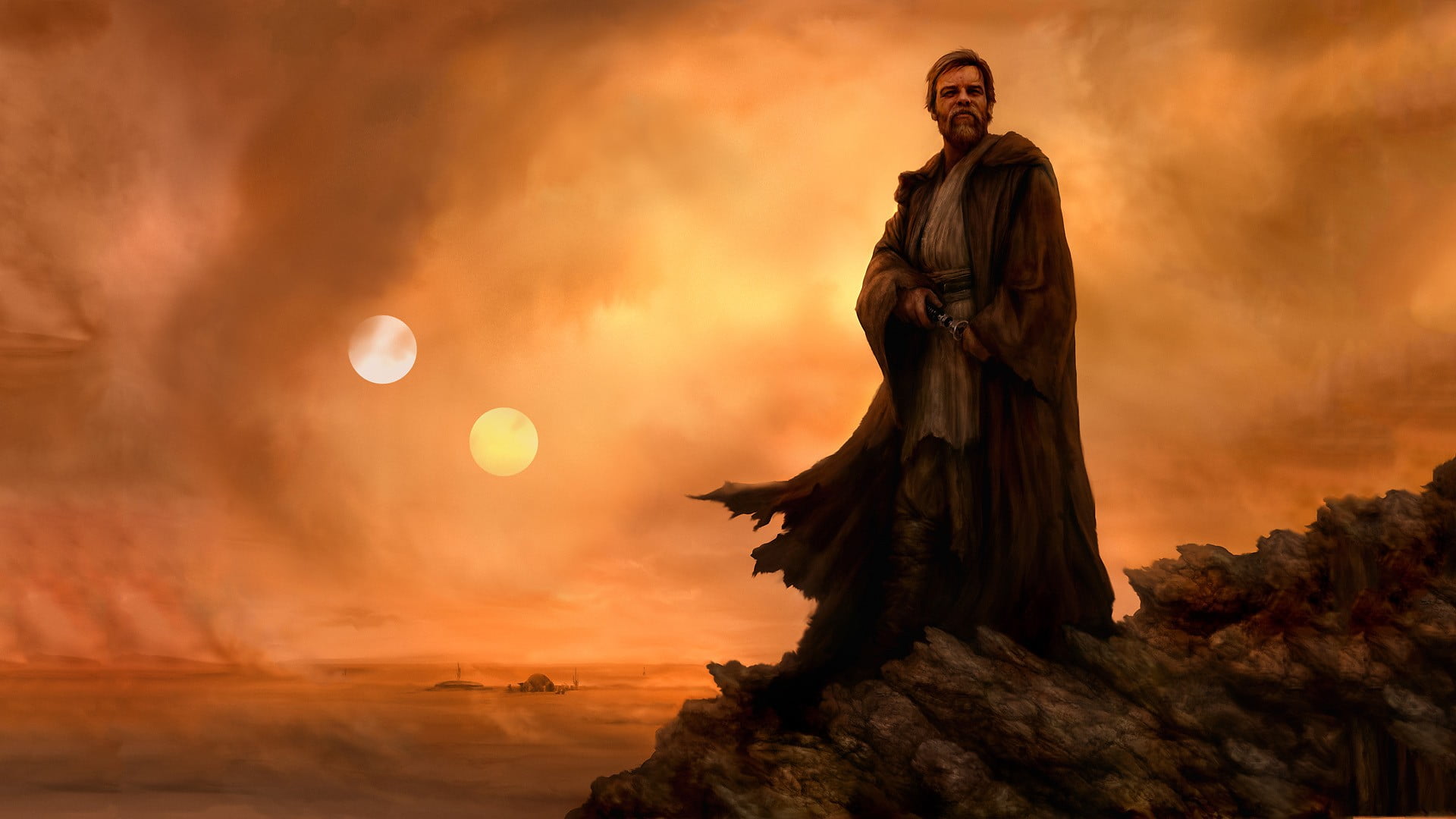 Luke Skywalker from Star Wars illustration Jedi Obi Wan Kenobi 2k
