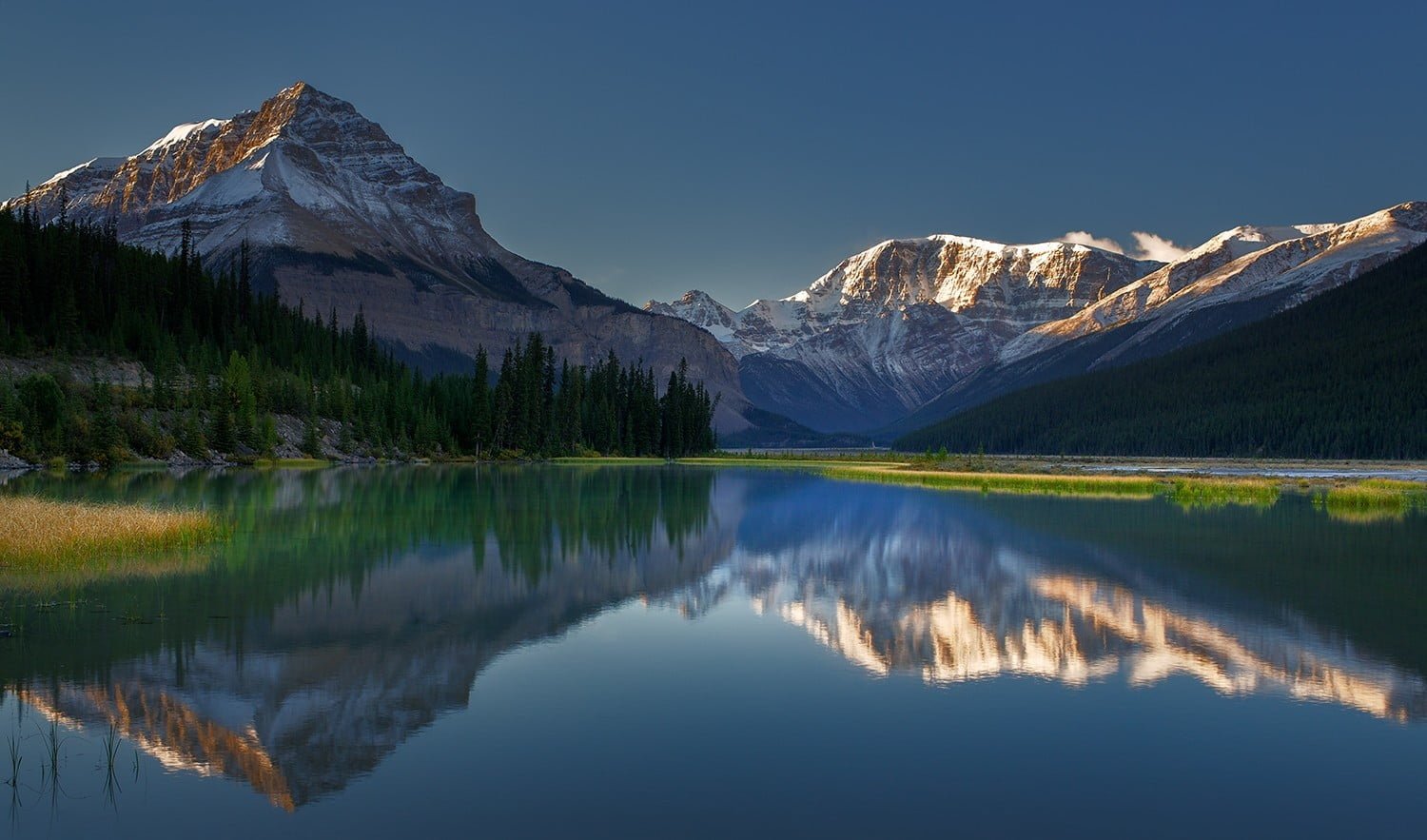 overlooking view of mountain and body water photography nature 2k