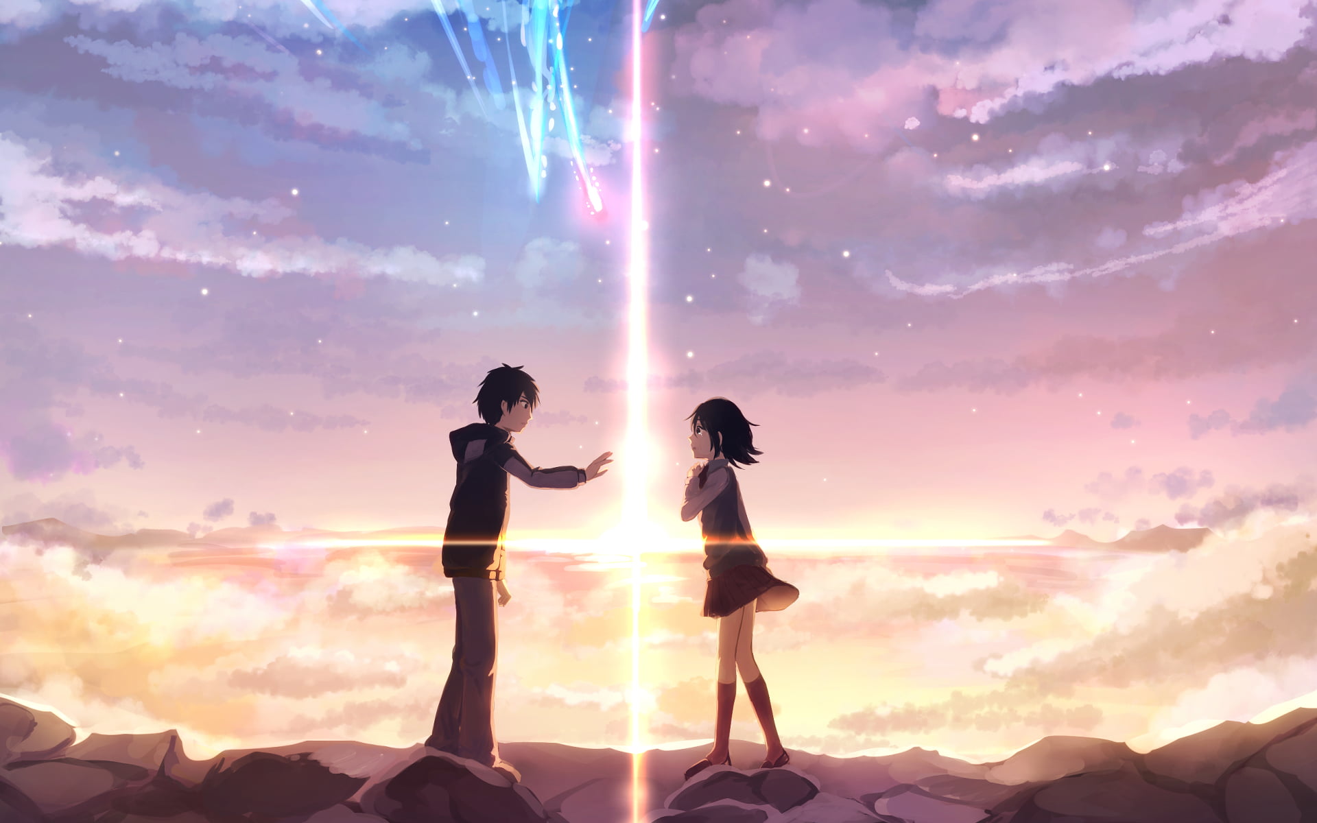 Your Name poster Kimi no Na Wa Tachibana Taki Miyamizu Mitsuha 2k