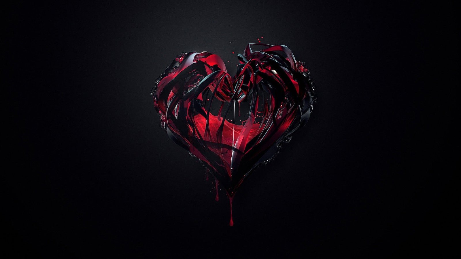 red and black heart illustration bleading 2k
