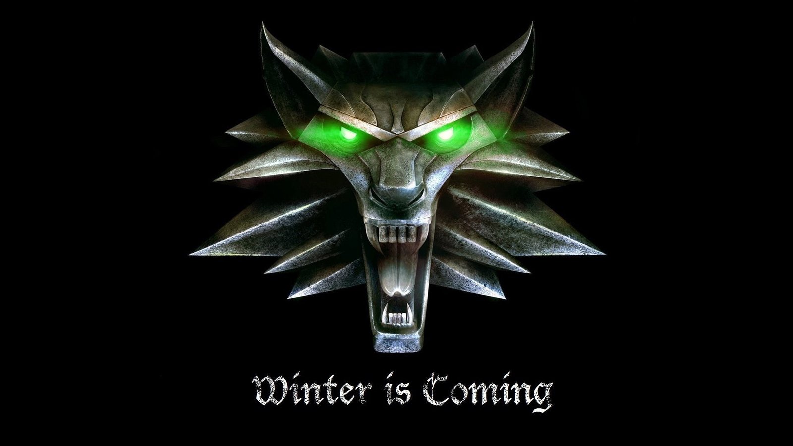 the witcher green eyes alternative art direwolf black background Art Alternative HD 2k