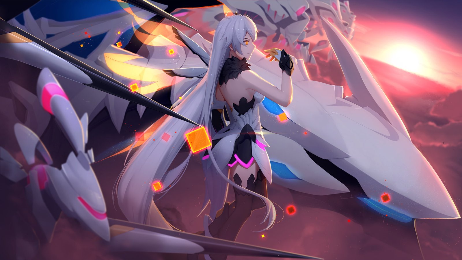 anime girls video games fan art Honkai Impact Kiana Kaslana 2k