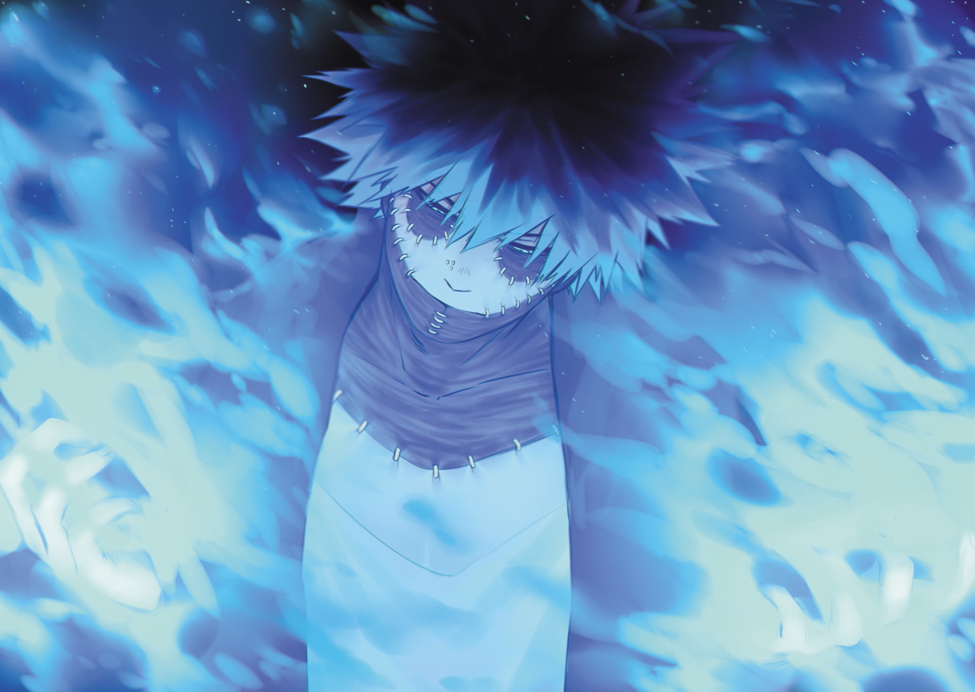 Anime My Hero Academia Black Hair Blue Eyes Boku no 2k