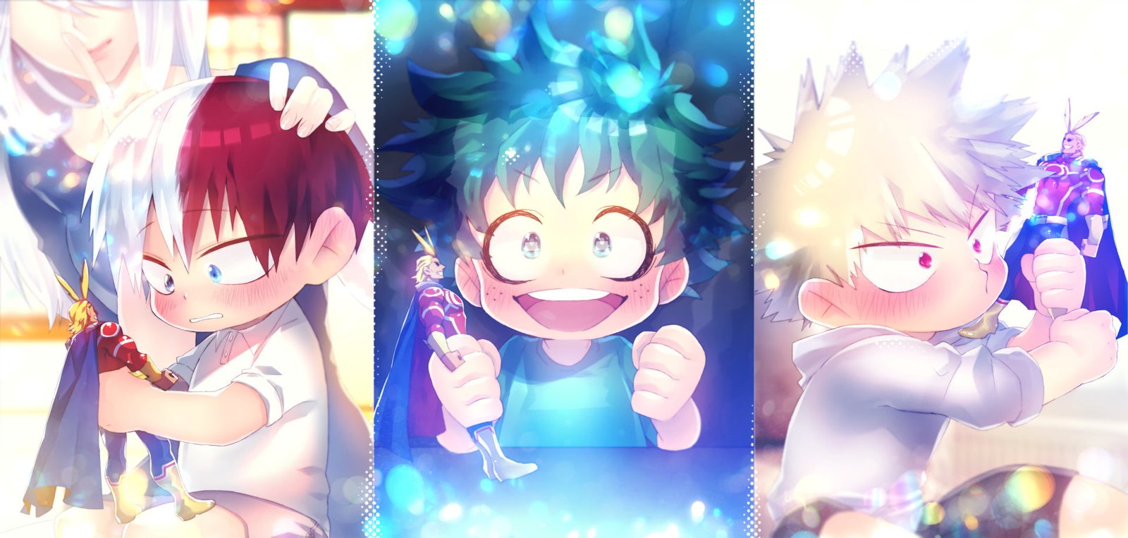 Anime My Hero Academia Izuku Midoriya Katsuki Bakugou Shouto Todoroki 2k