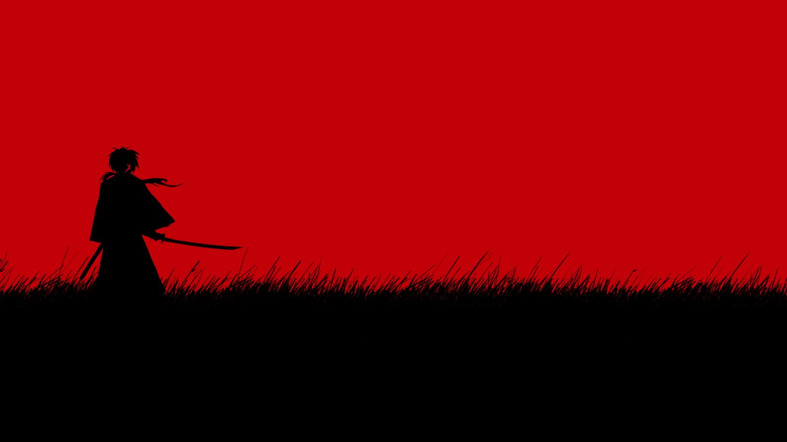 black and white area rug Rurouni Kennshin anime manga Himura Kenshin 2k 4k 5k