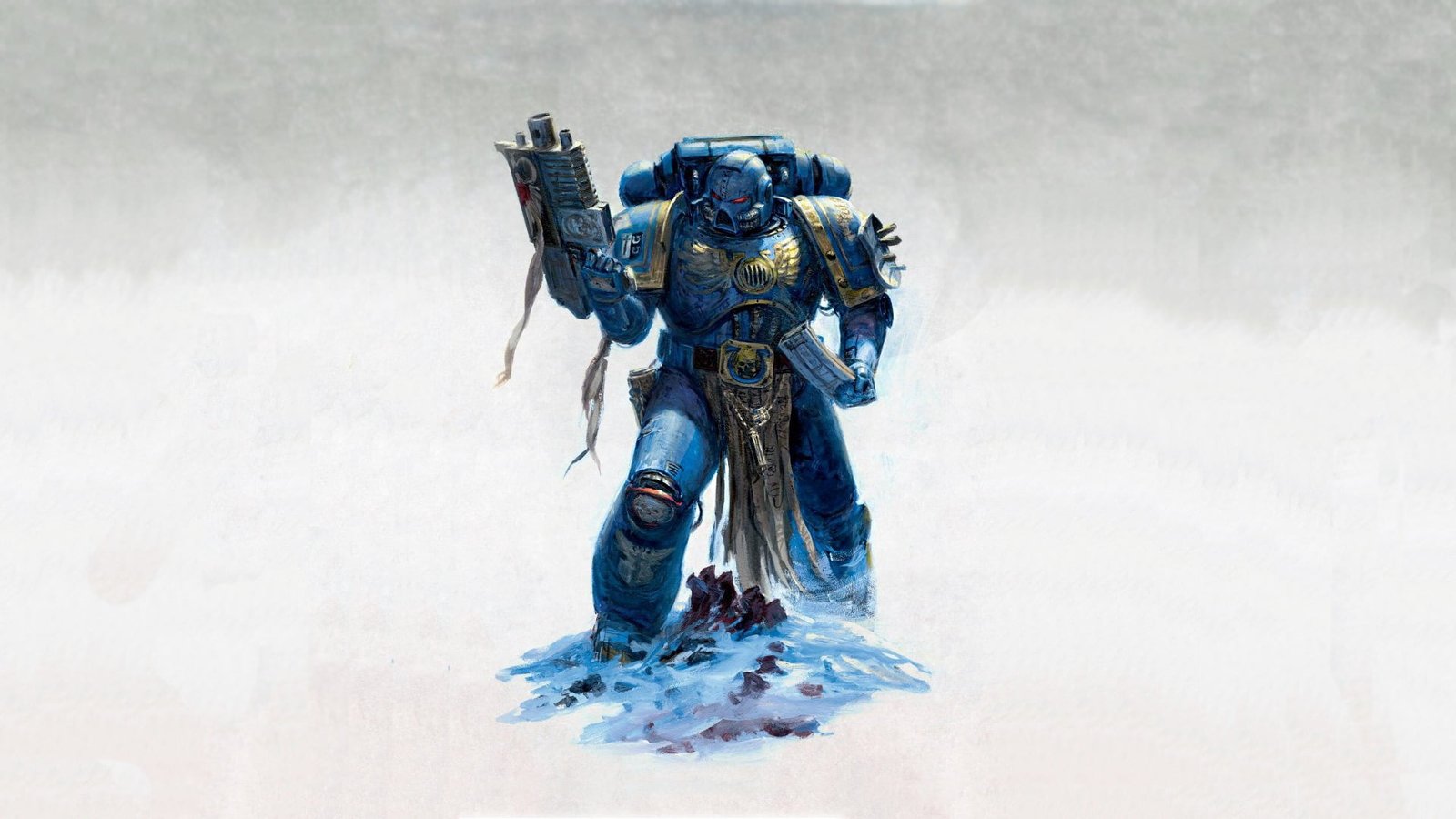 blue and gray soldier digital wallpaper Warhammer 40 Ultramarines 2k
