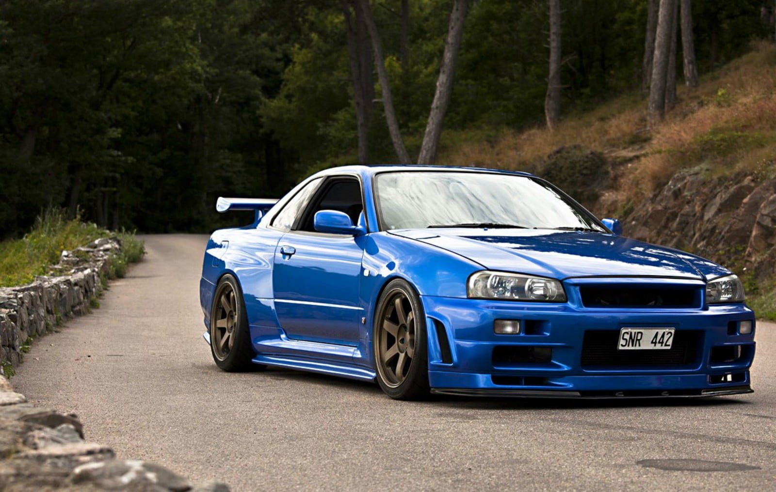 blue Nissan Skyline GT R JDM Japan Stanceworks StanceNation 2k