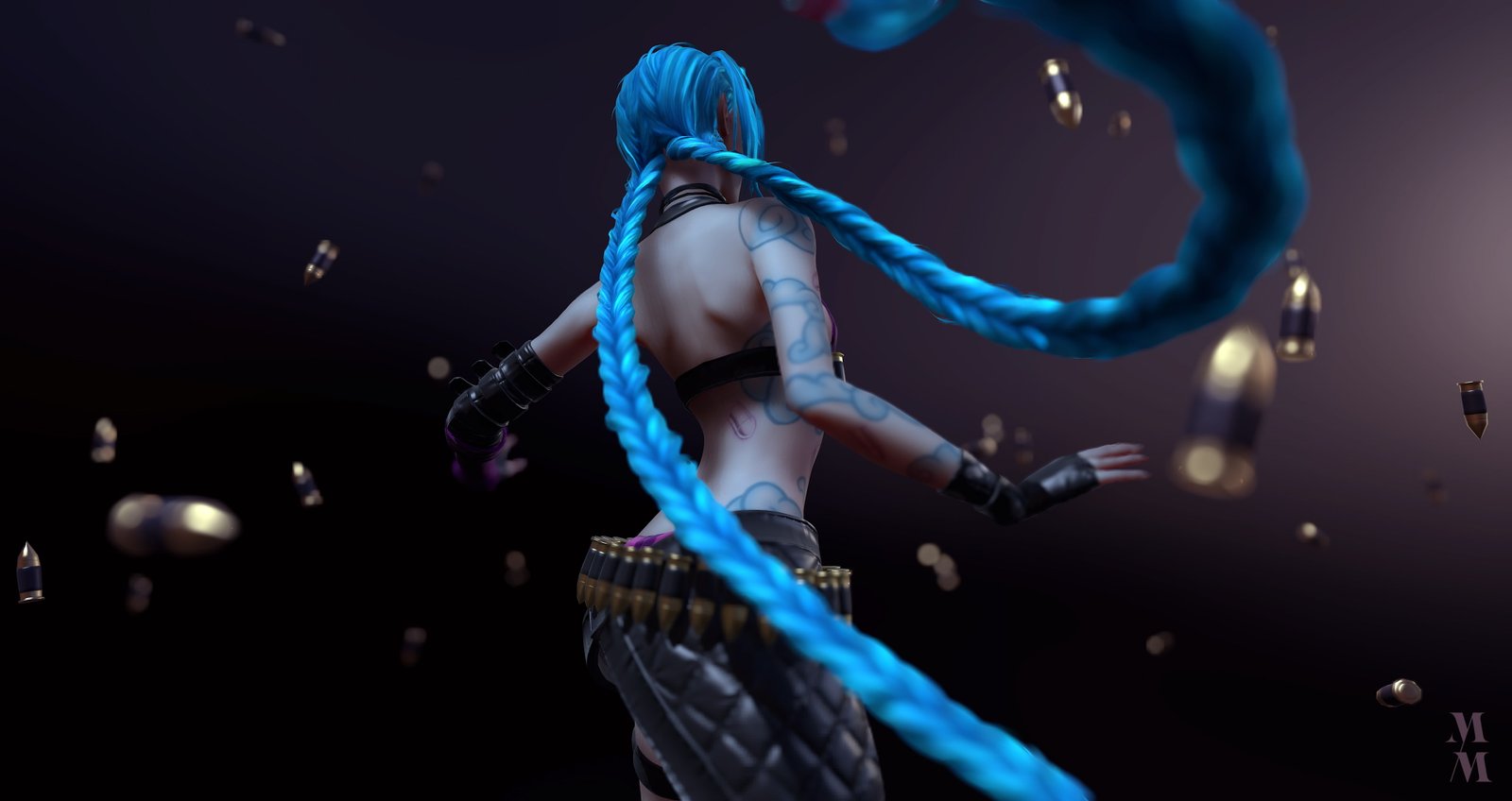 anime girls Jinx League of Legends 2k 4k