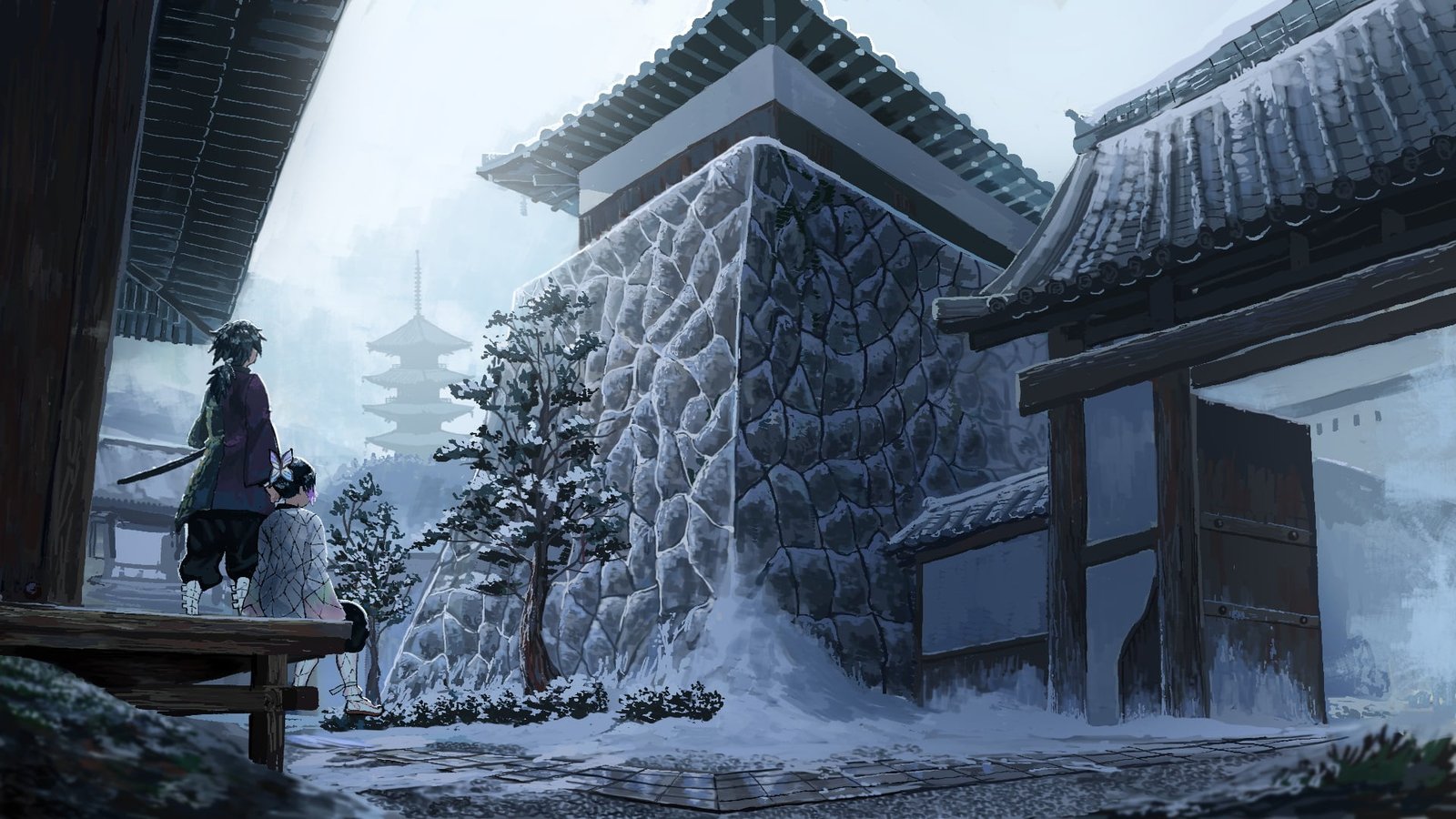 Anime Demon Slayer Kimetsu no Yaiba Giyuu Tomioka Shinobu Kochou 2k