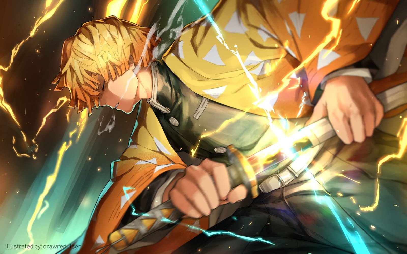 Anime Demon Slayer Kimetsu no Yaiba Zenitsu Agatsuma 46 2k