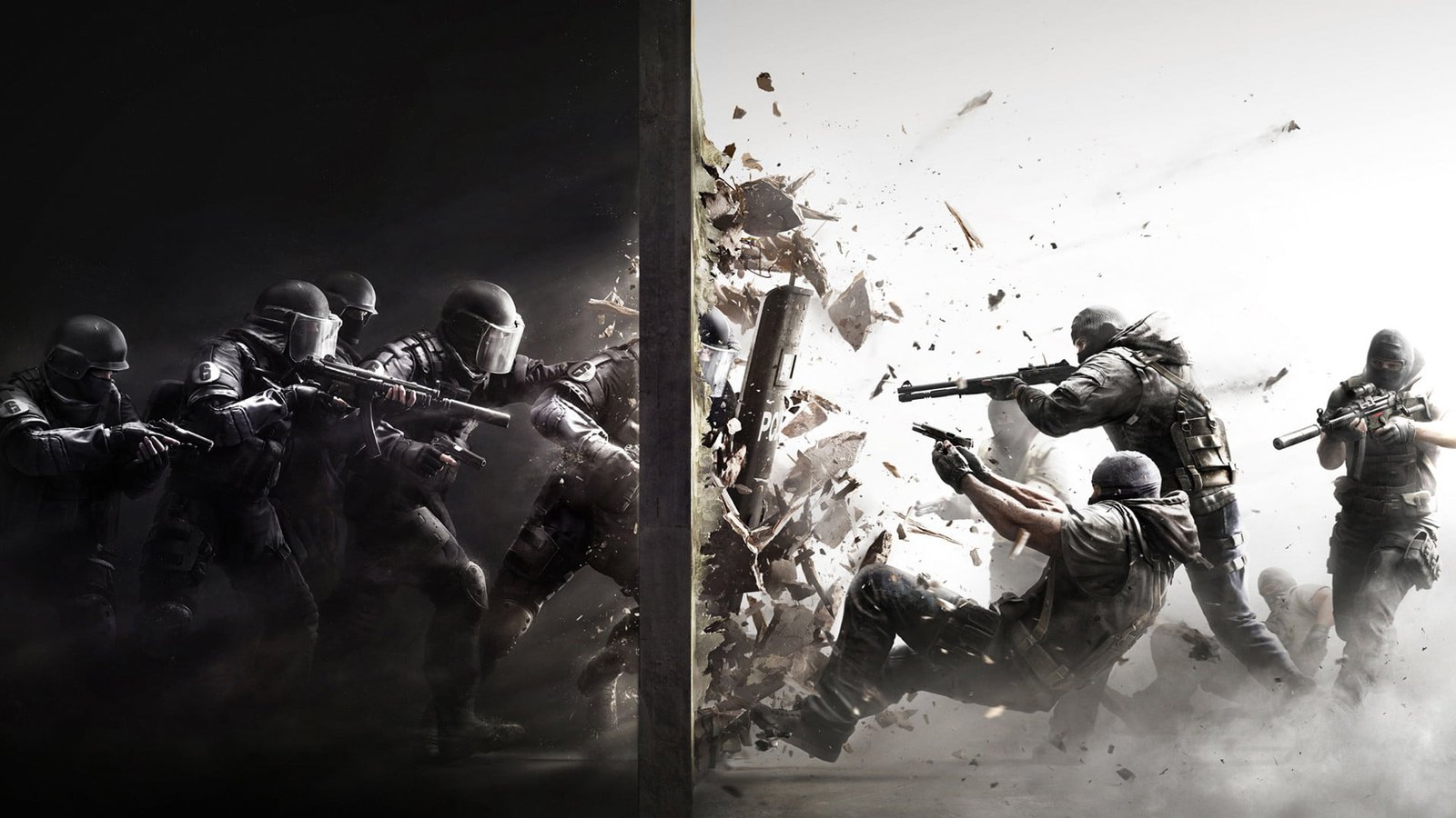 game graphic wallpaper broken wall between battle illustration 2k