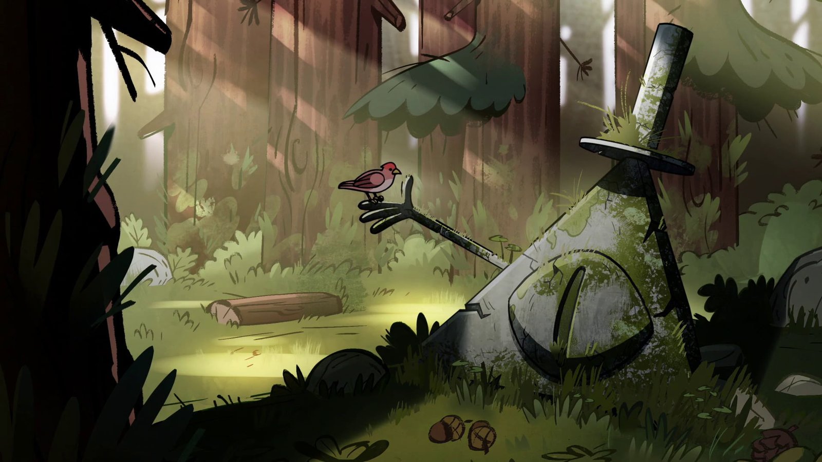 red bird Gravity Falls Bill Cipher plant no people nature 2k