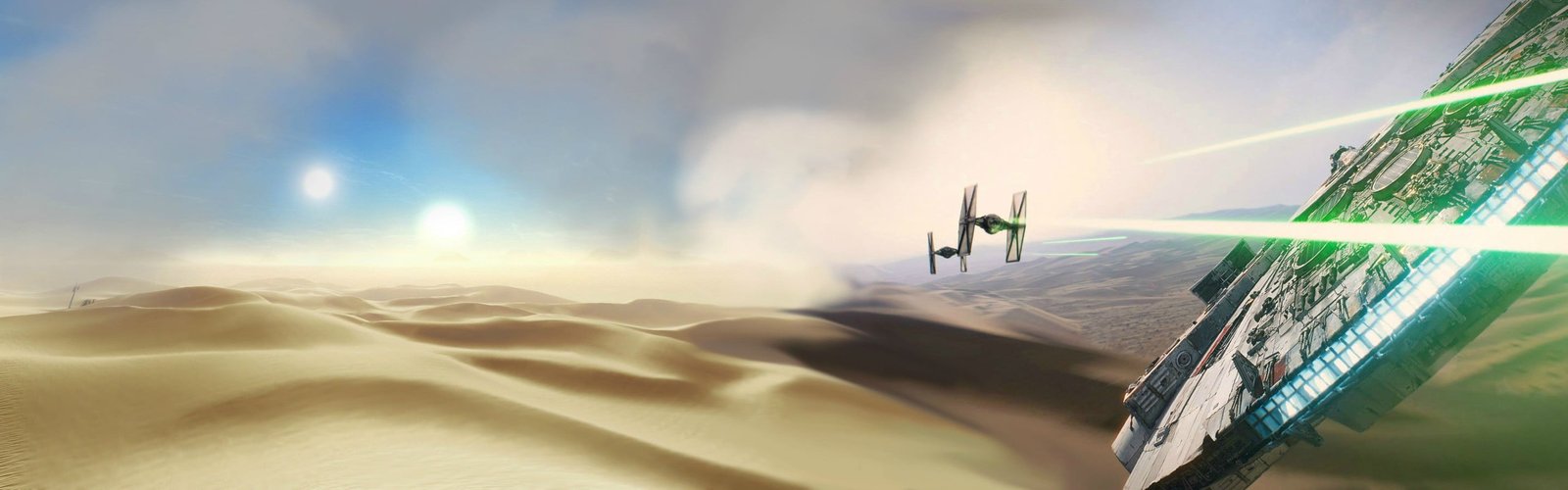 Star Wars movie still multiple display dual monitors Millennium Falcon 2k