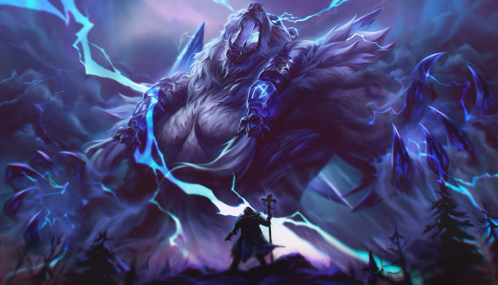 Volibear League of Legends Freljord lightning PC gaming 2k