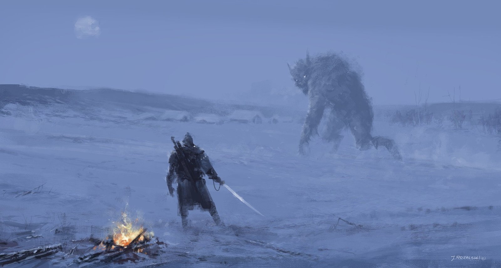 The Witcher 3 Wild Hunt Bonfire Creature Geralt of Rivia 2k