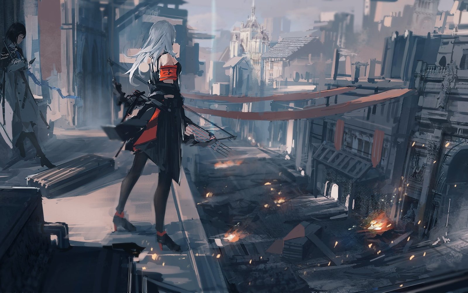 white haired female anime character digital wallpaper Archer Natus 2k