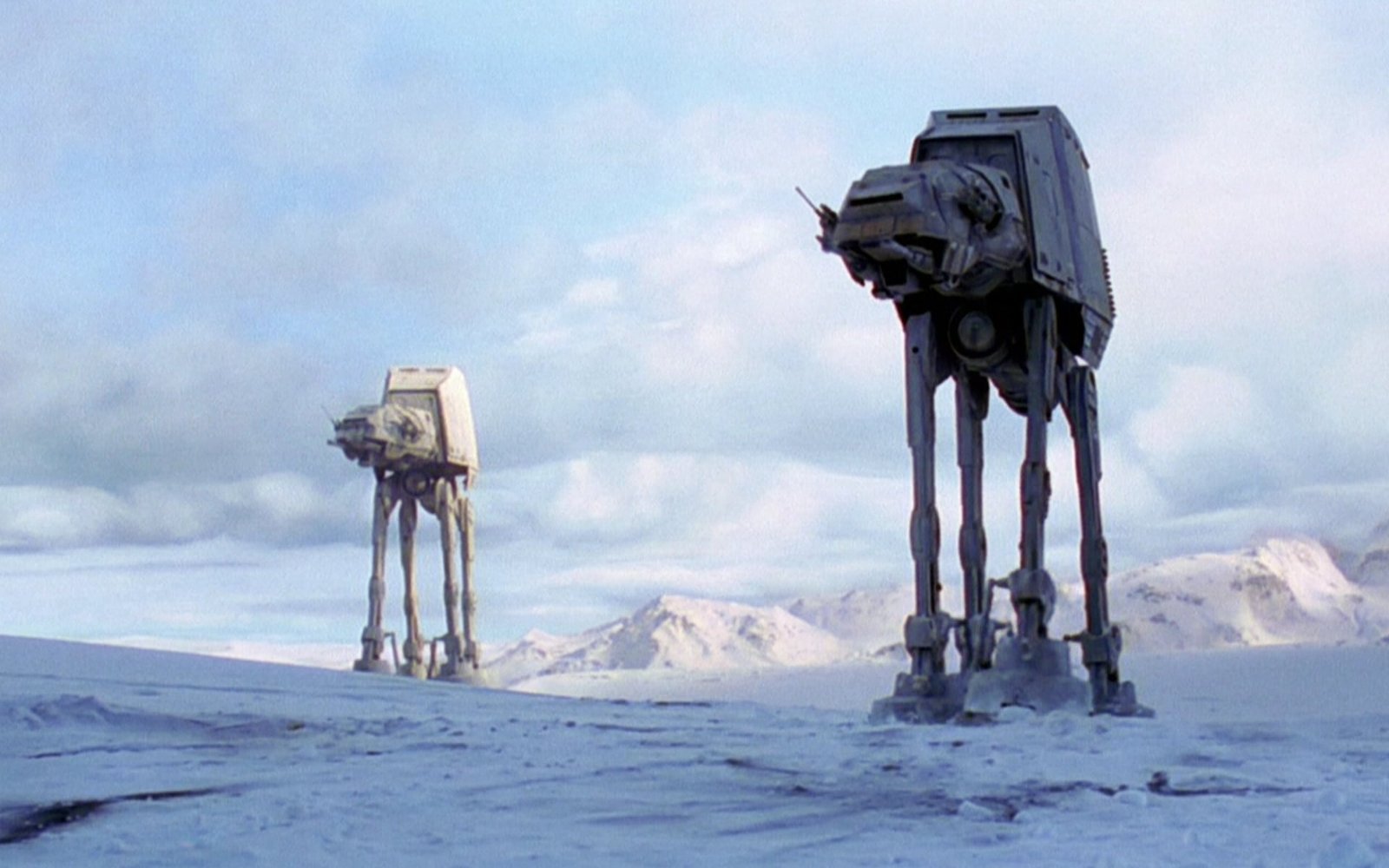 two Star Wars AT illustration Episode V The Empire Strikes Back 2k