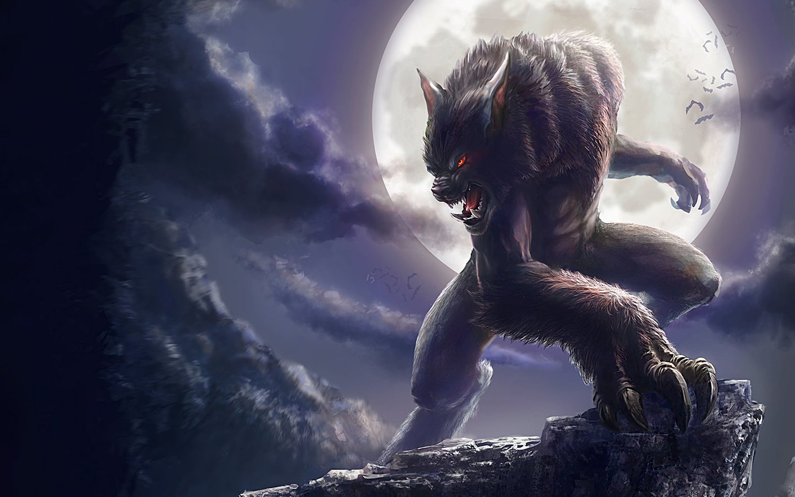 Werewolf And Full Moon wolf wallpaper Games night horror 2k