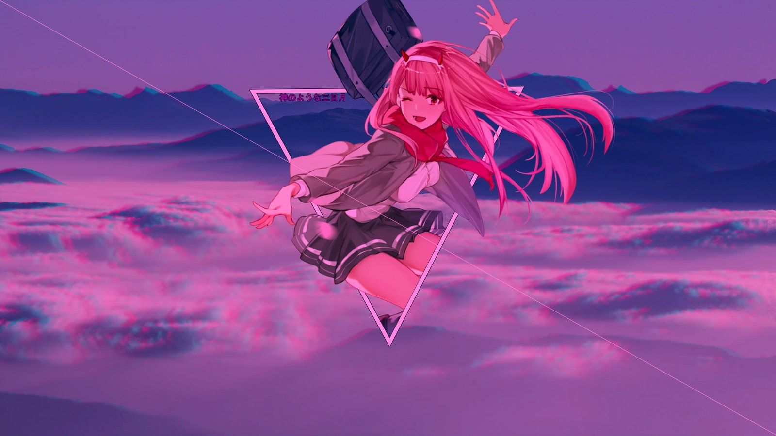 Zero Two Darling in the FranXX picture blurred 2k