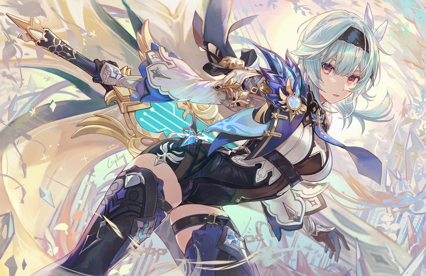 Genshin Impact Eula impact anime girls