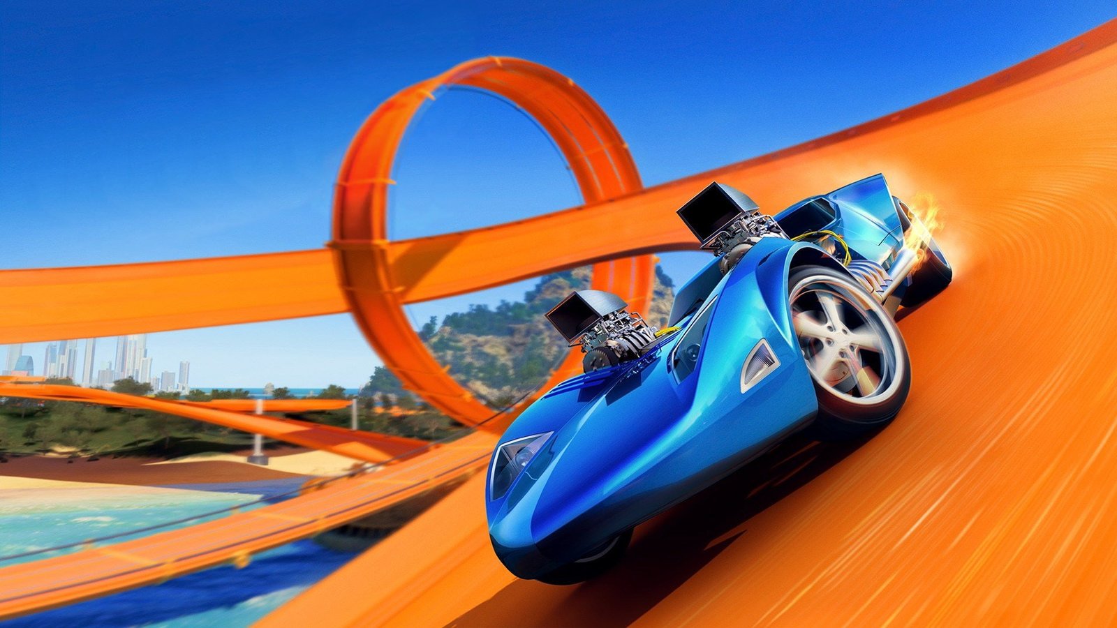 Hot Wheels Twin Mill Racer blue transportation mode of 2k