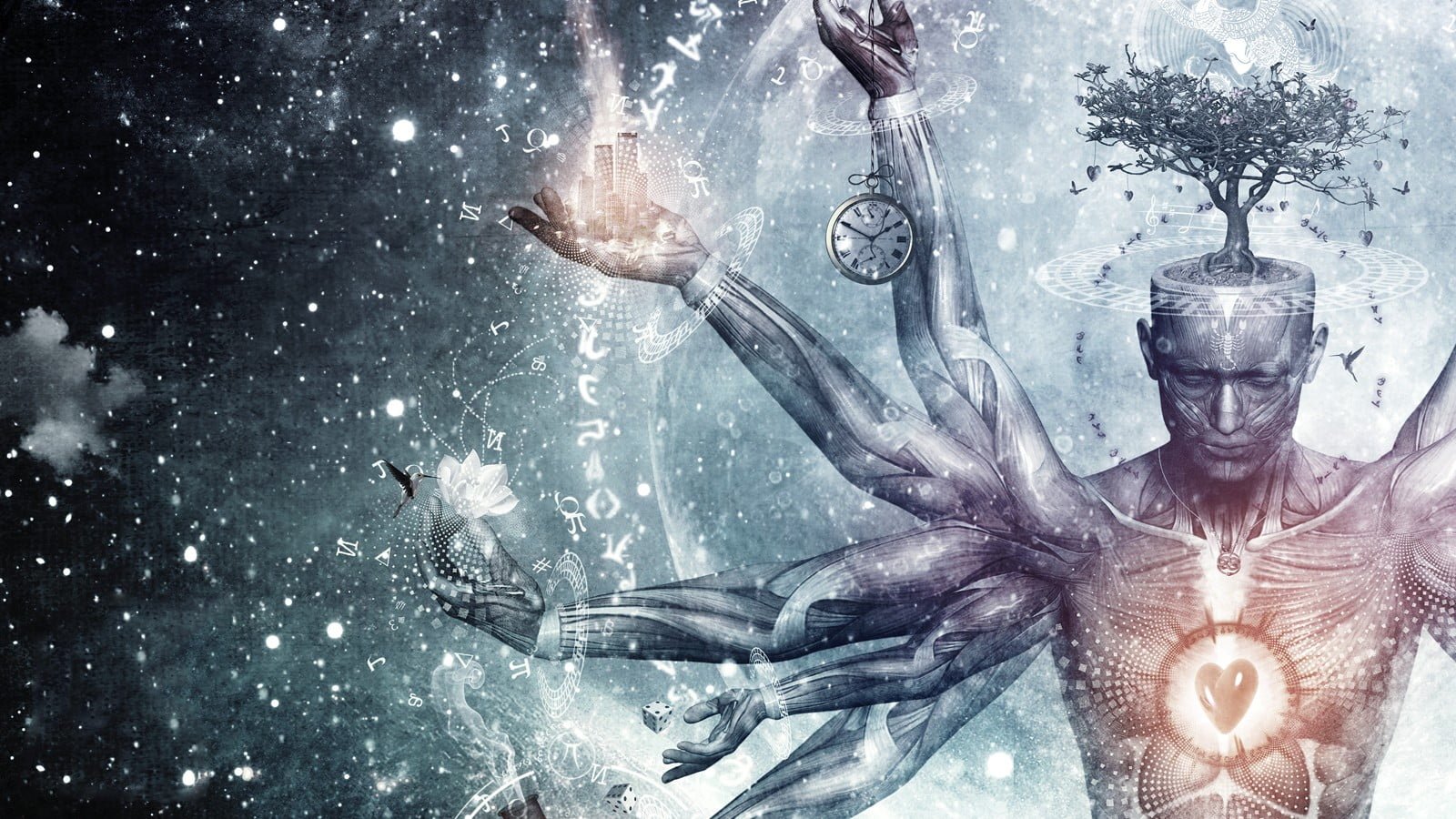 human anatomy wallpaper meditation spiritual Cameron Gray 2k