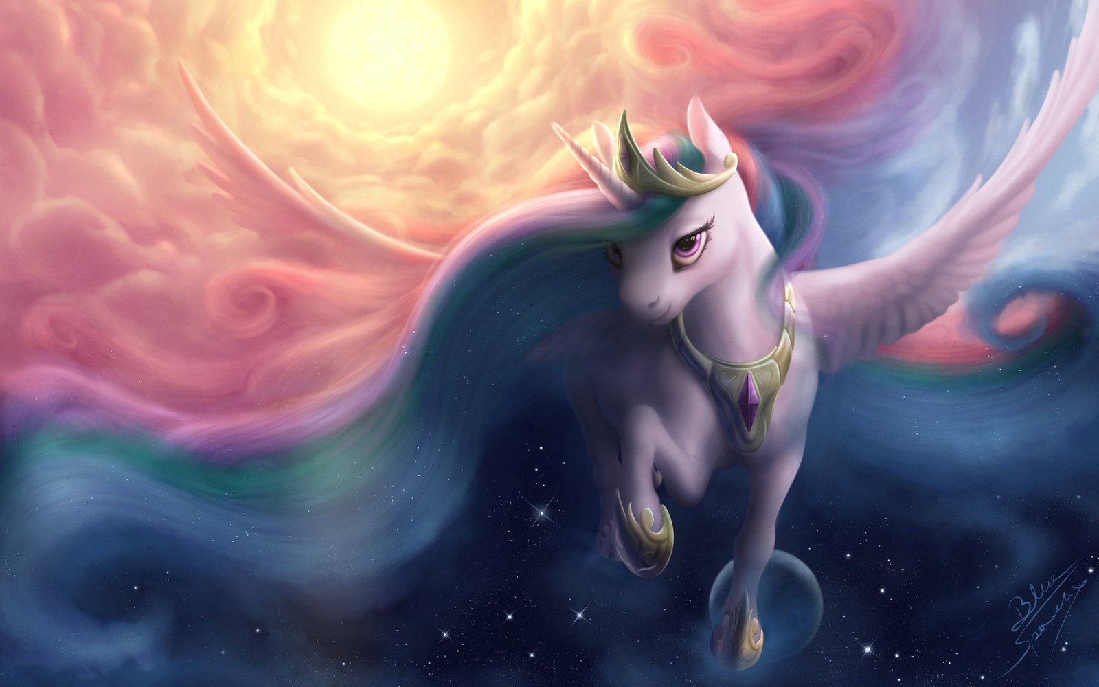 Magical cute unicorn comics design water sea creativity multi colored 2k