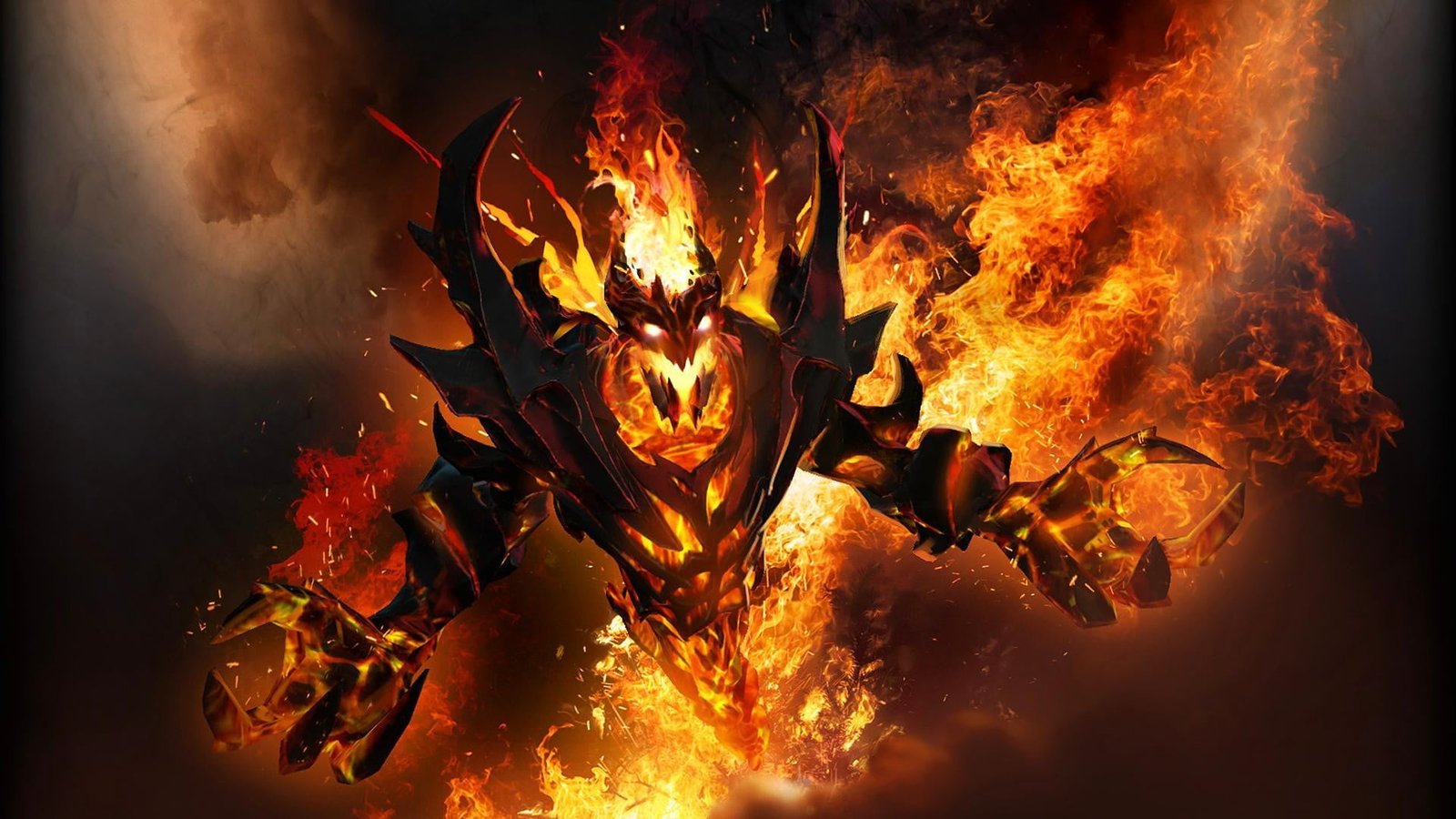 Shadow Fiend wallpaper video games demon Dota 2 burning fire 2k
