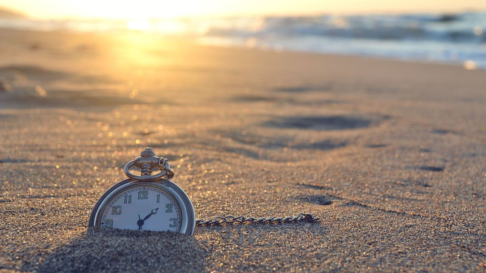 silver pocket watch clocks beach sand sunlight time instrument of 2k
