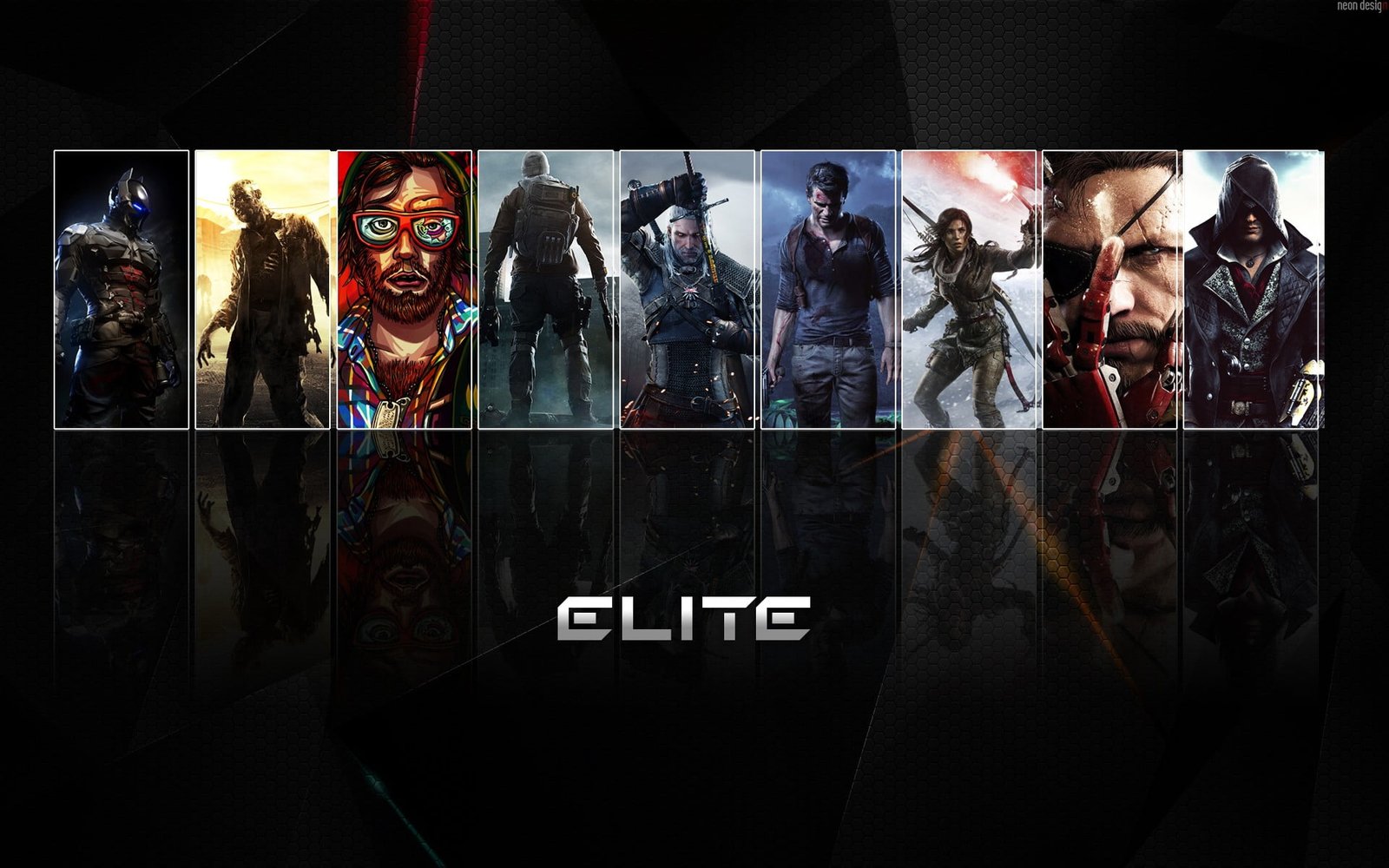 The Witcher 3 Wild Hunt Assassin's Creed Tomb Raider Hotline Miami 2 2k