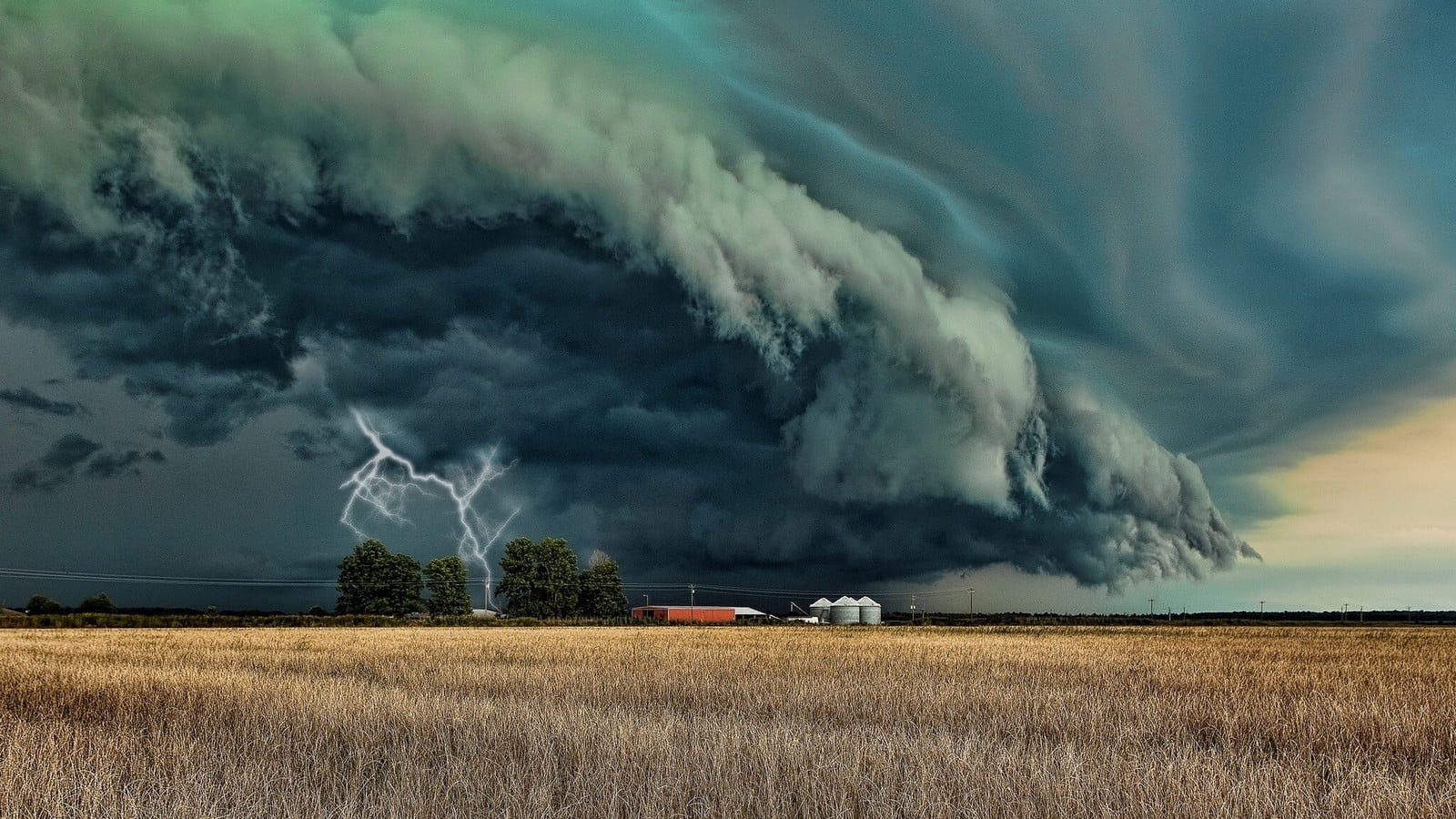 thunderstorm and lightning photography nature landscape Supercell 2k