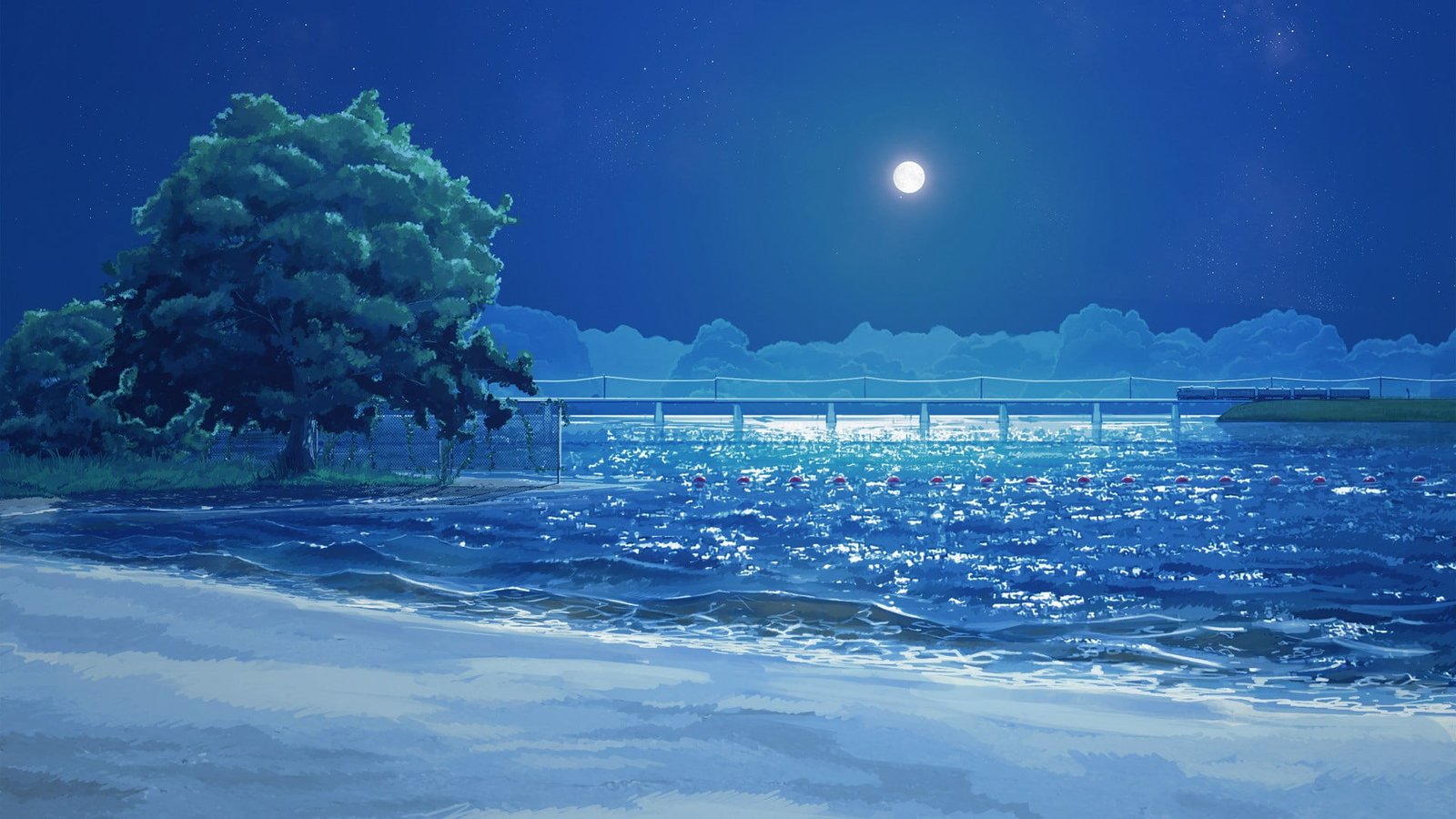 trees near body of water painting ArseniXC Everlasting Summer 2k