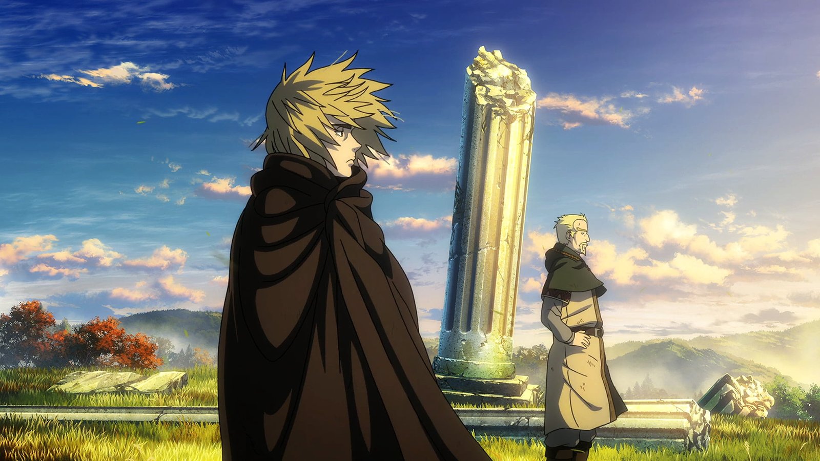 Vinland Saga ruins hills trees roman empire morning anime 2k