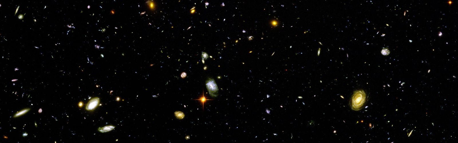 galaxy portrait Hubble Deep Field space multiple display dual monitors 2k 4k