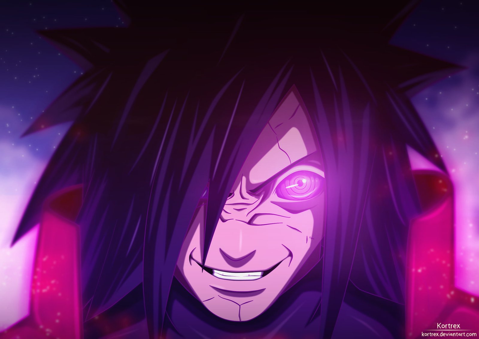 male character anime poster Uchiha Madara Naruto Shippuuden 2k