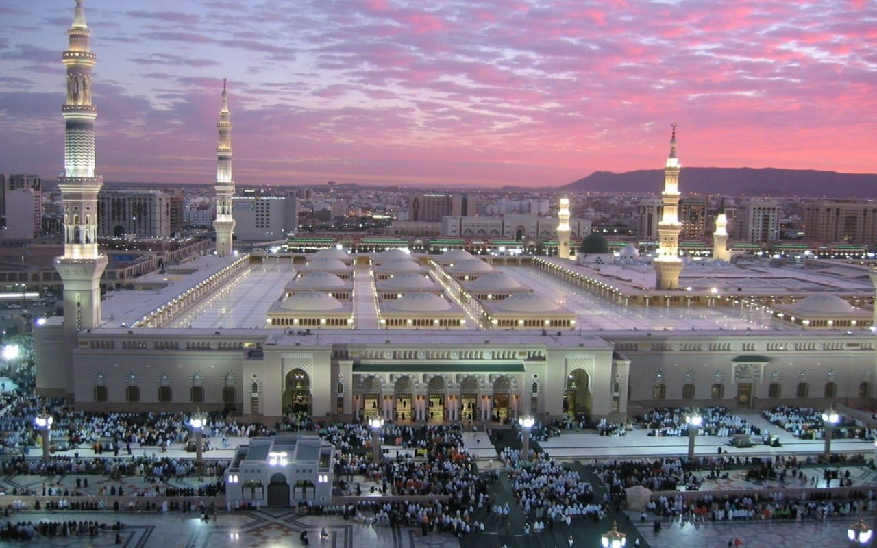 Mecca Madina Masjid white building Cityscapes Religious muslim