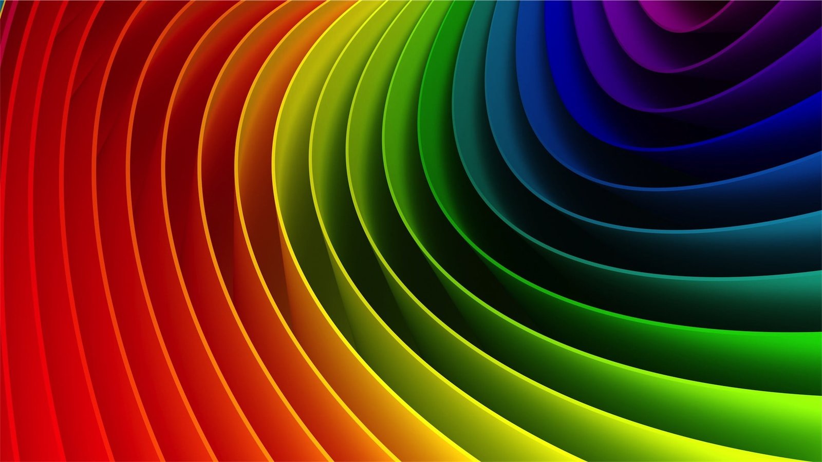 multicolored digital wallpaper colorful rainbows shapes abstract 2k