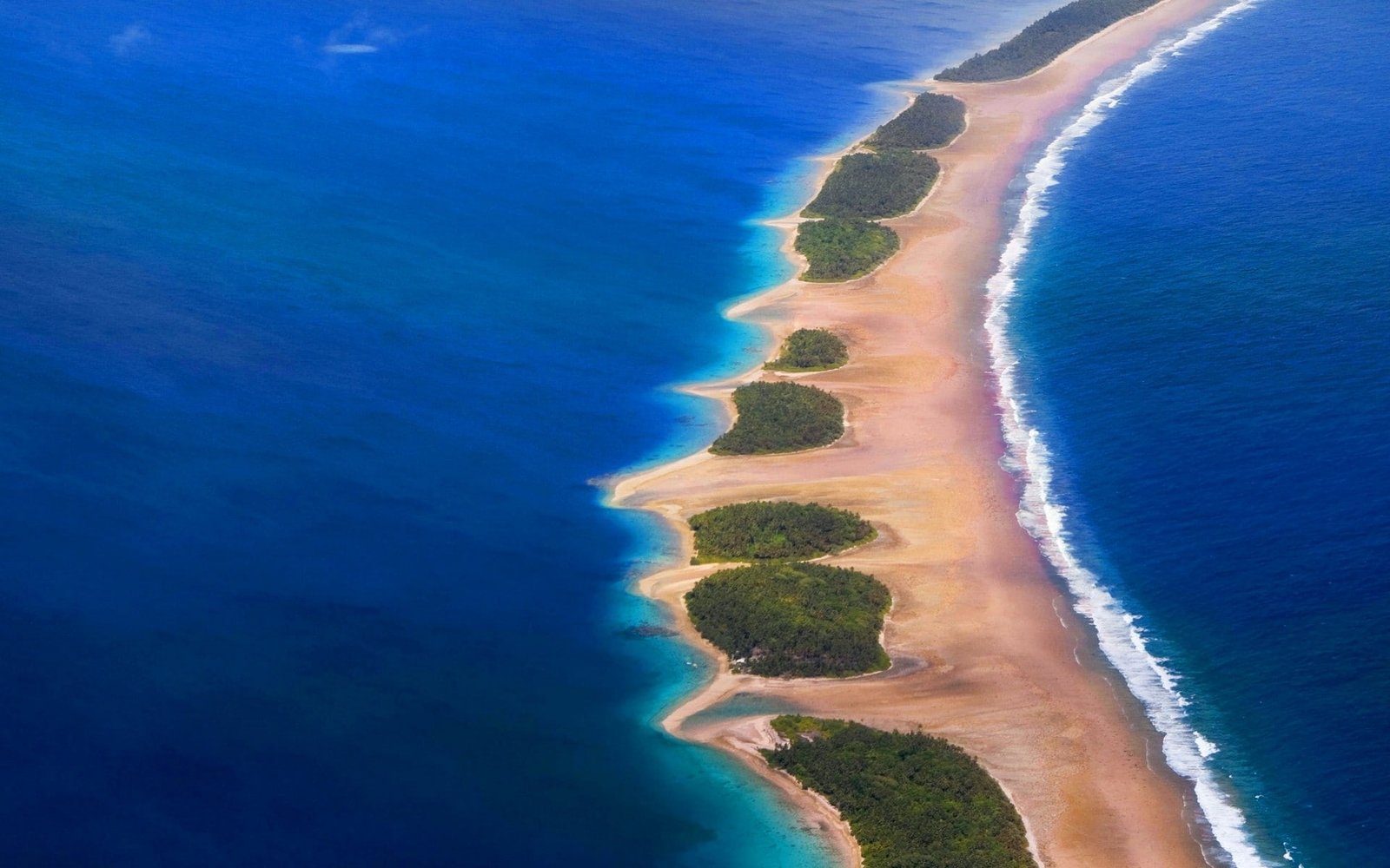 nature landscape atolls beach tropical sea Eden French Polynesia 2k