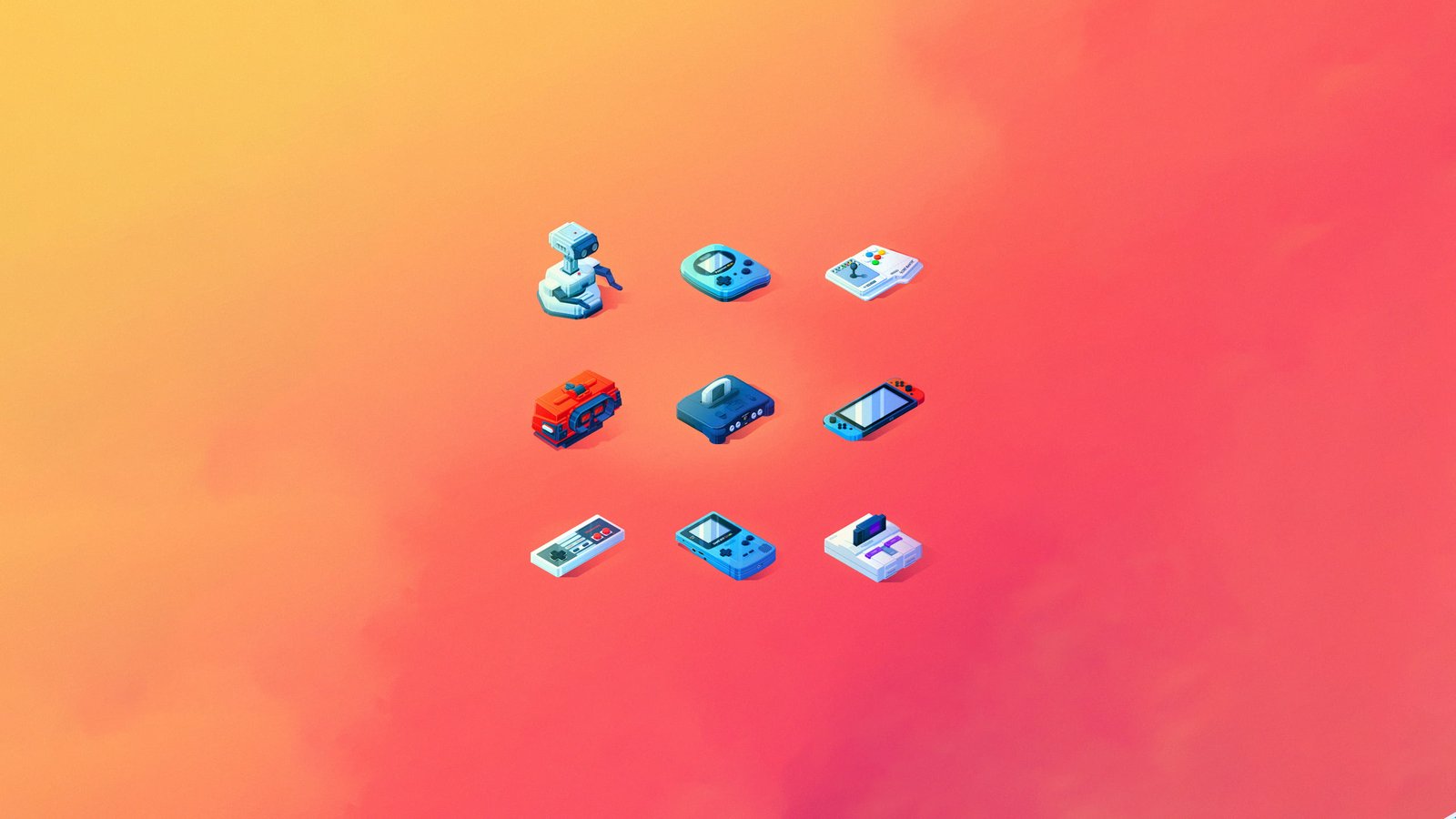 nine assorted color toys Nintendo Switch illustration 2k
