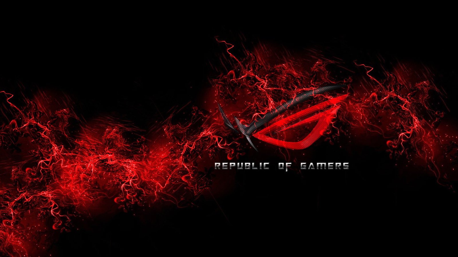 red and black Republic of Gamers digital wallpaper ASUS video games 2k
