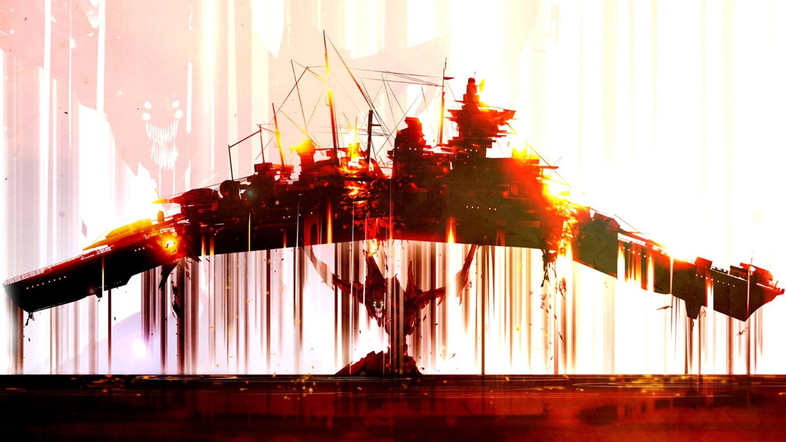 red and black wooden table Neon Genesis Evangelion EVA Unit 02 2k