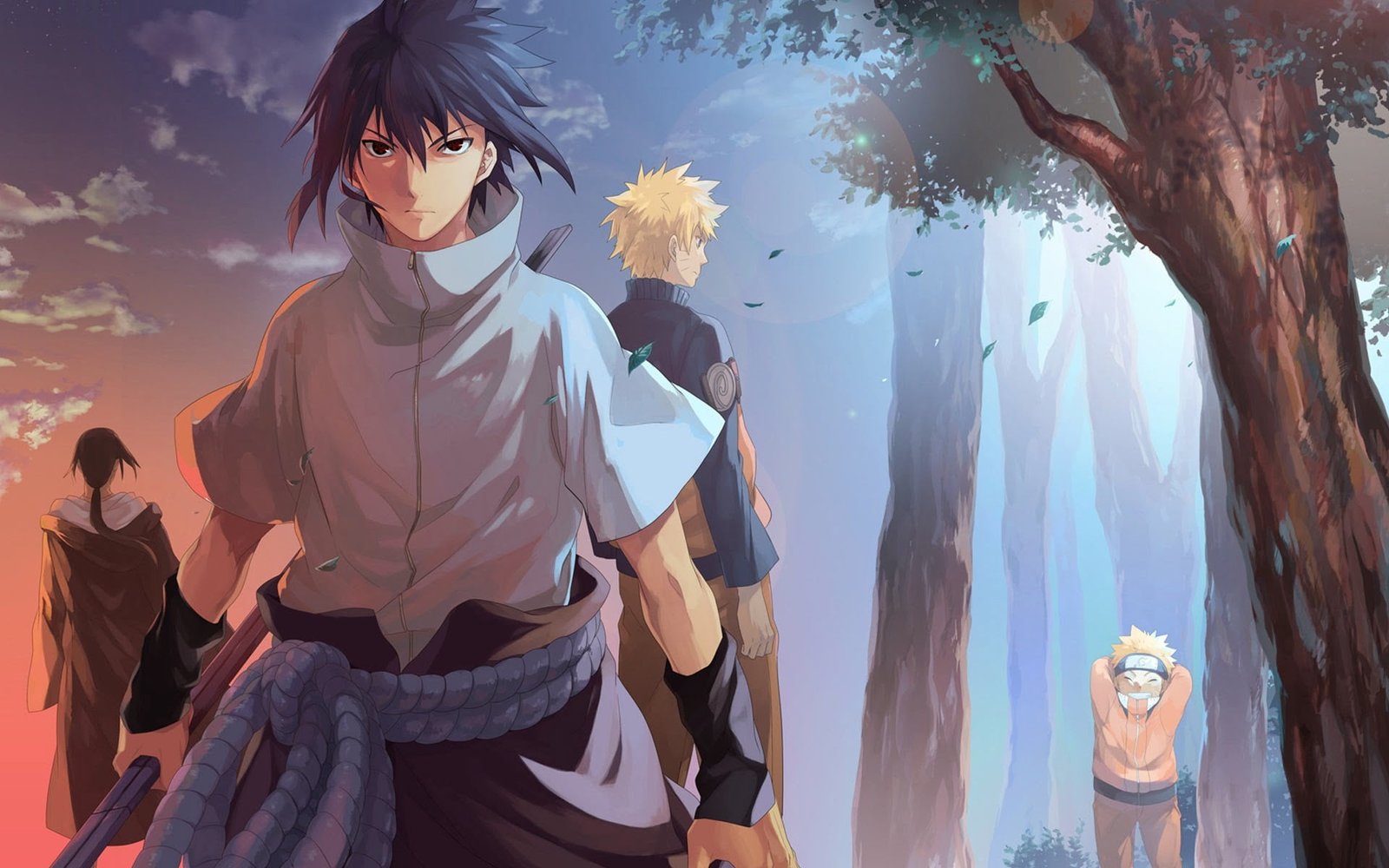 Sasuke and Naruto illustration Shippuuden Uchiha 2k