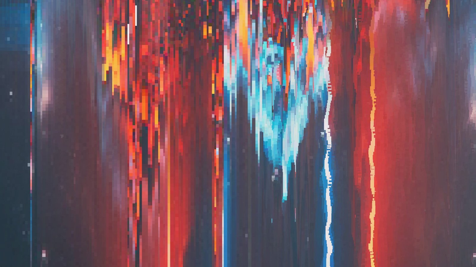 abstract painting glitch art pixels water multi colored no people 2k