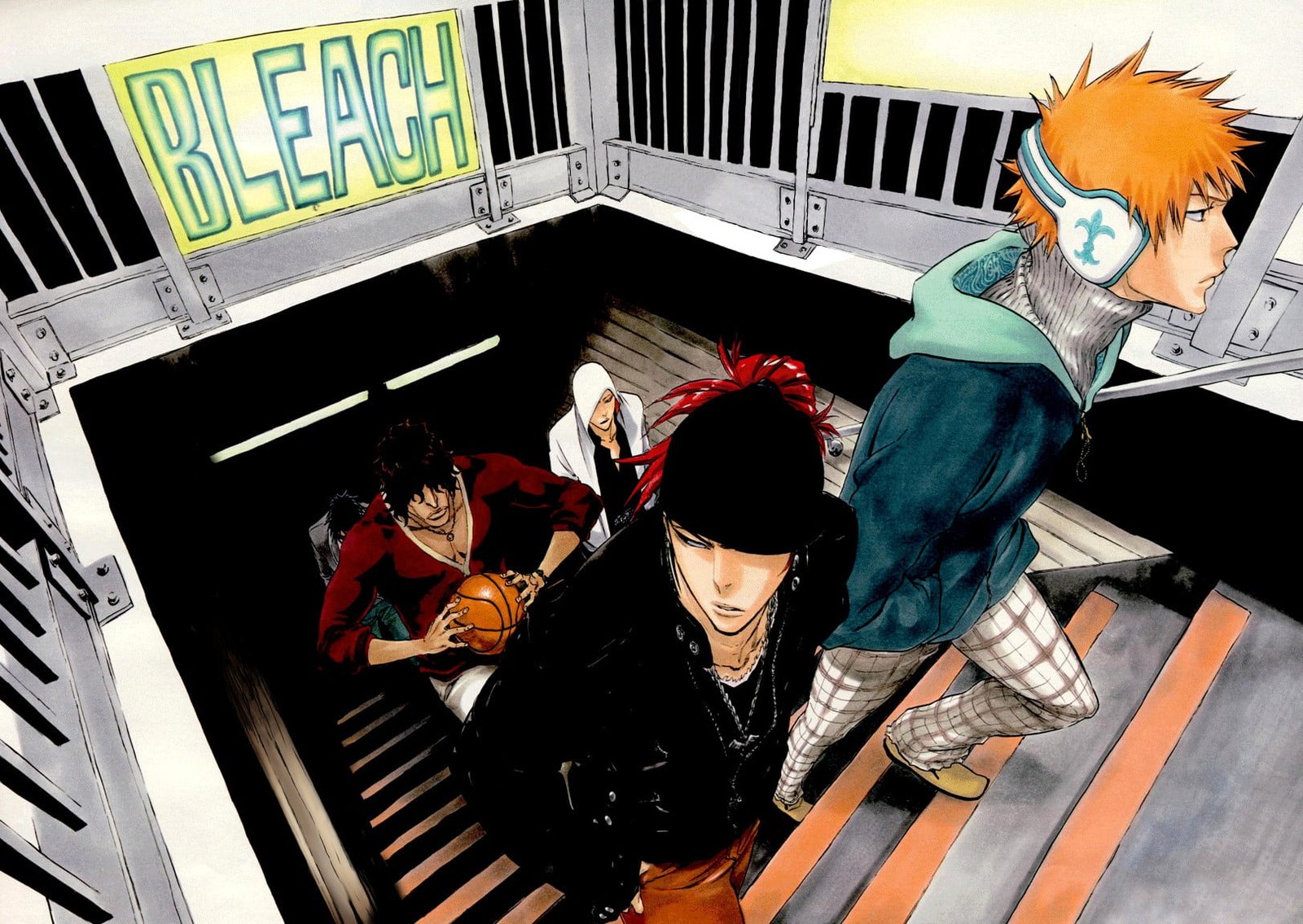 Bleach digital wallpaper basketball Abarai Renji Kurosaki Ichigo 2k
