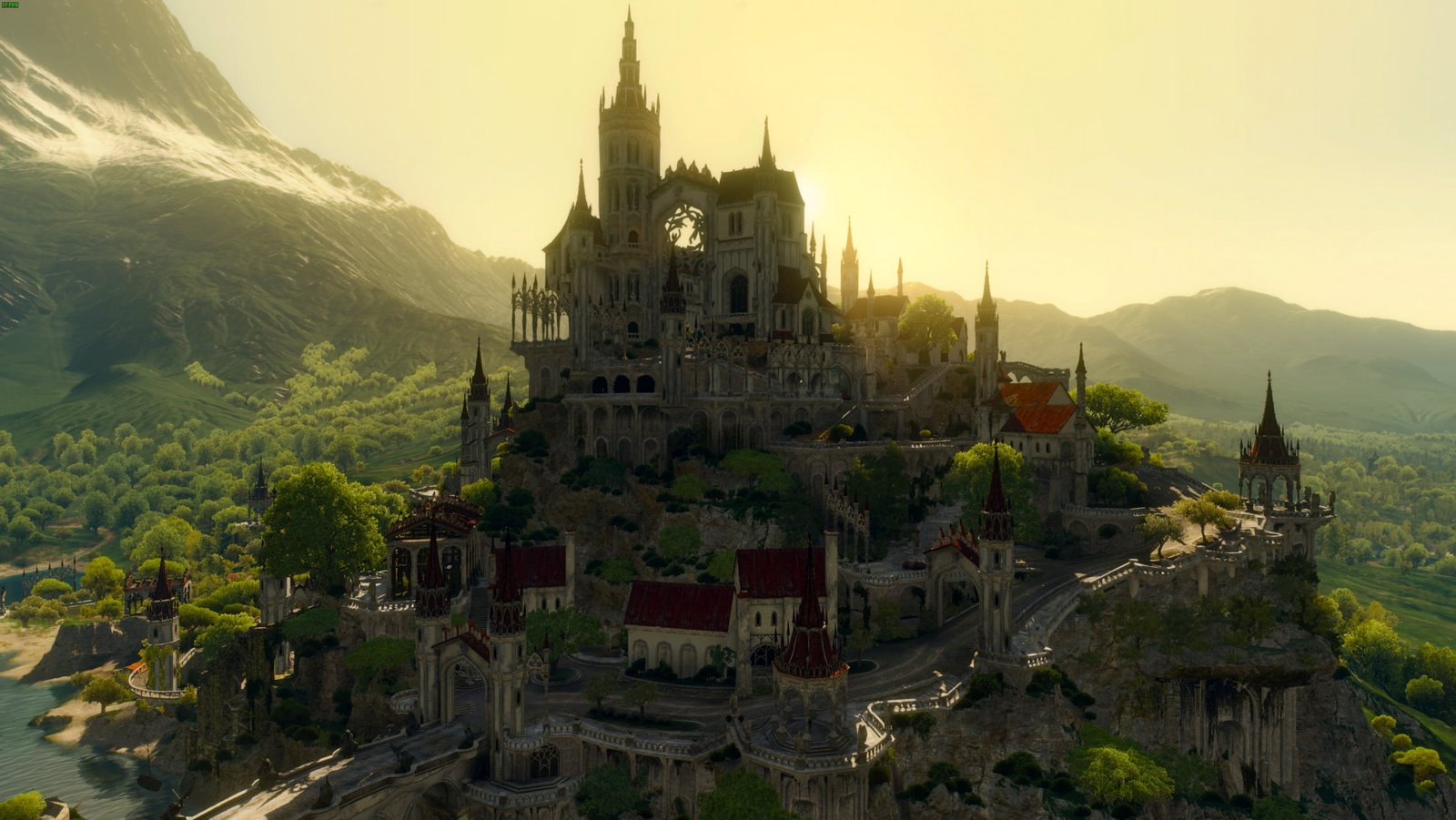 CD Projekt RED landscape White Mountains sunrise The Witcher 3 Wild Hunt Blood and Wine 2k