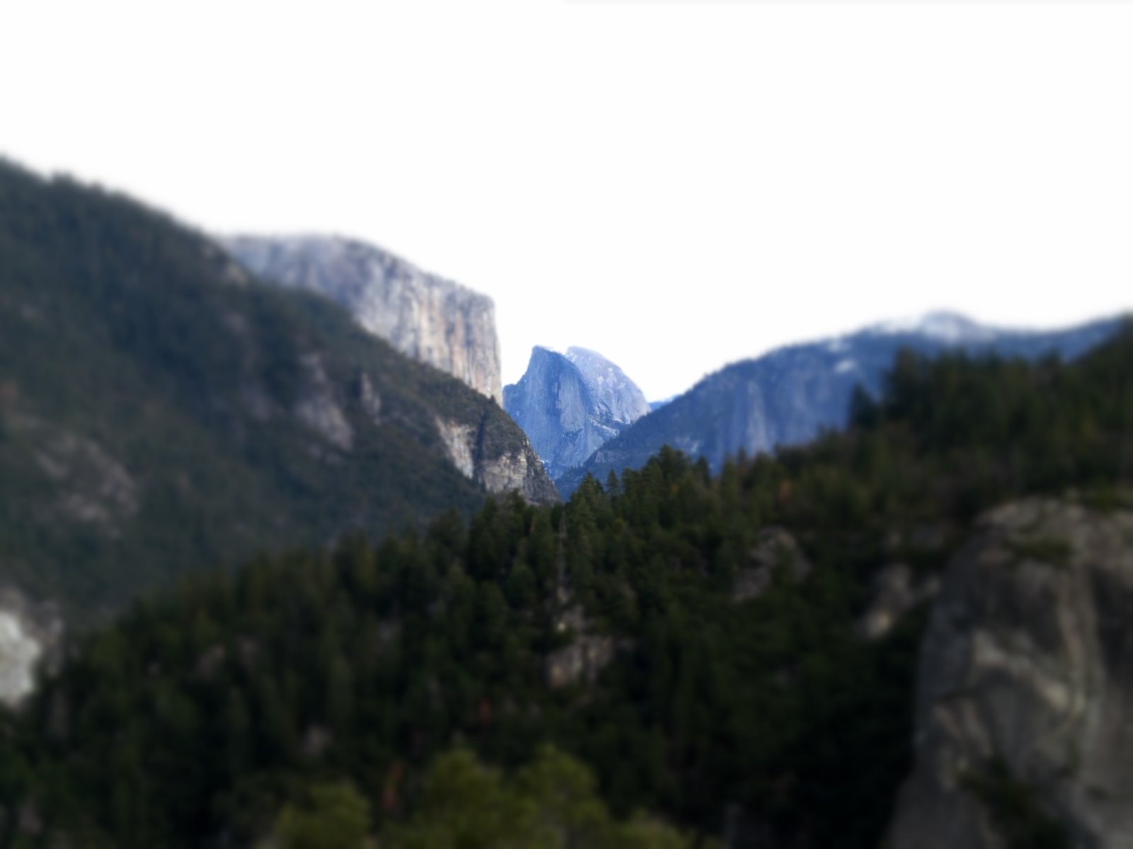 California landscape Yosemite National Park mountain sky 2k 4k