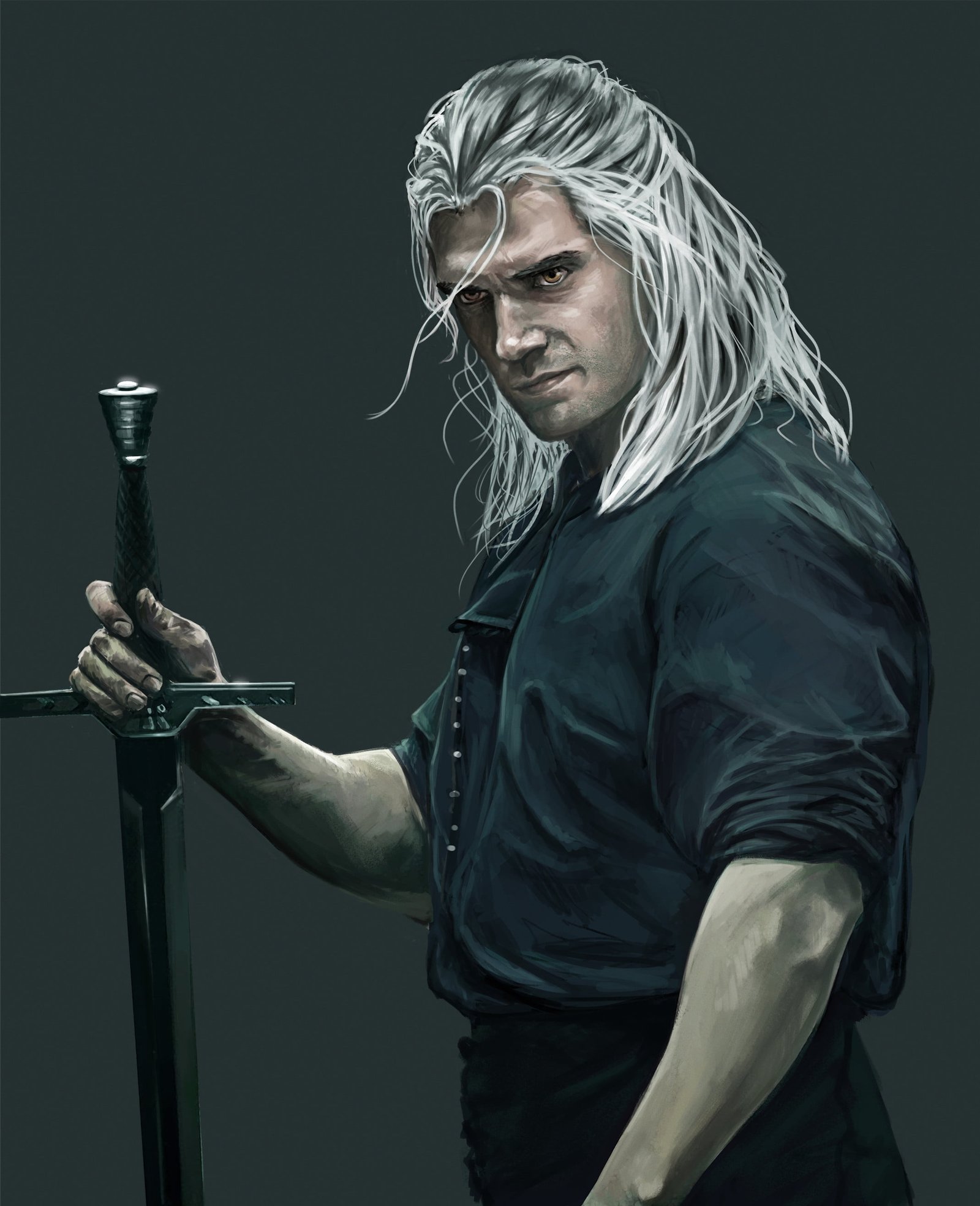 Diego Cabrera fan art Henry Cavill Geralt of Rivia The Witcher TV Series 2k