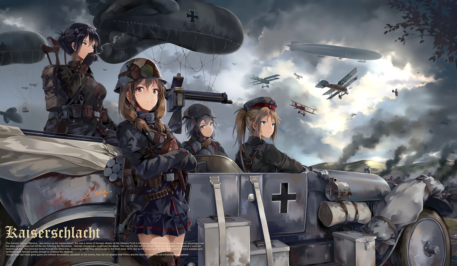 world war stockings girls with guns military anime 2k