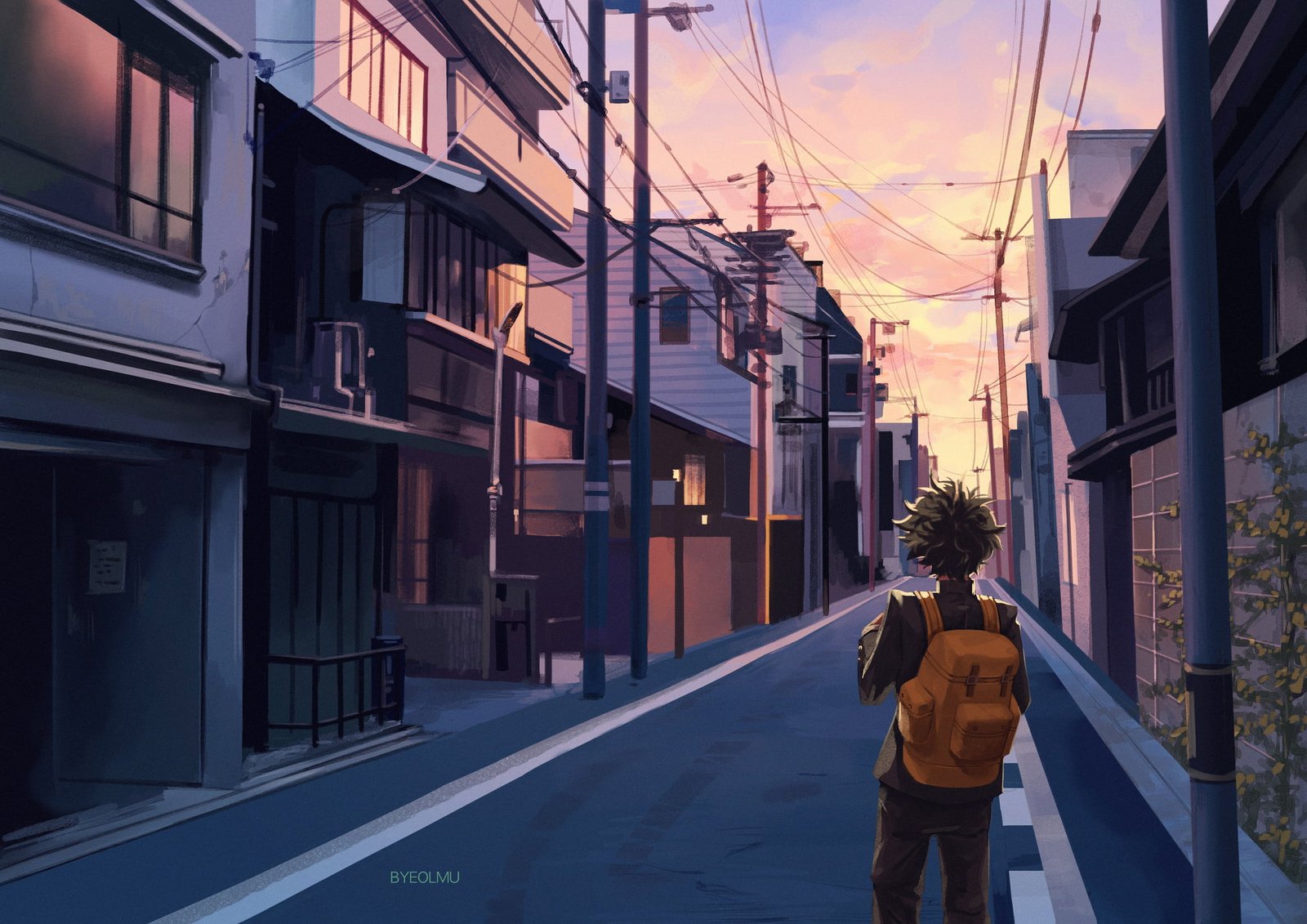 anime Boku no hero Hero Academia landscape Izuku Midoriya 2k